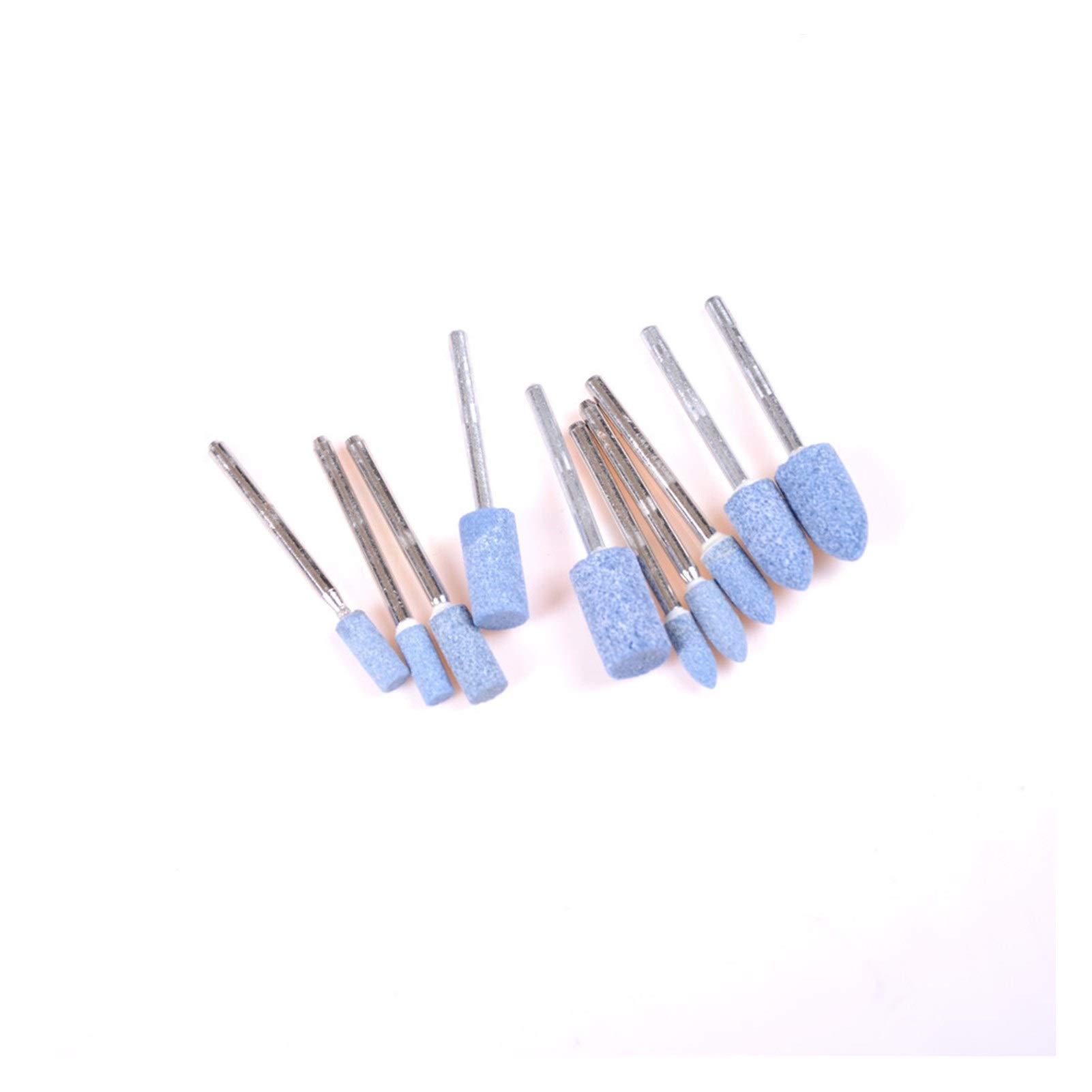10PCS Blue Abrasive Mounted Stone Set for Grinding & Polishing - 1/8
