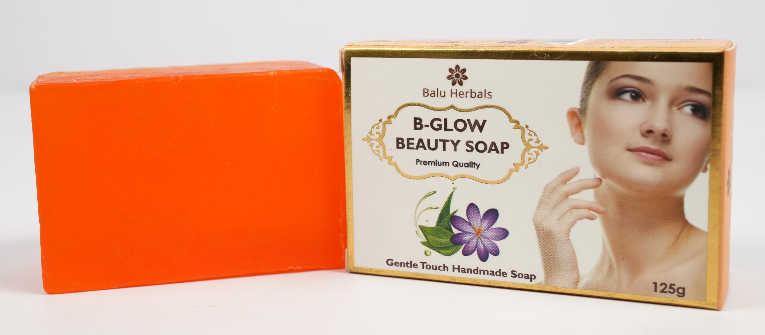 Balu Herbals B-Glow Beauty Soap - 125g Natural Skin Brightening & Cleansing Bar for Glowing Complexion | Perfect for Daily Face Wash & Acne Treatment