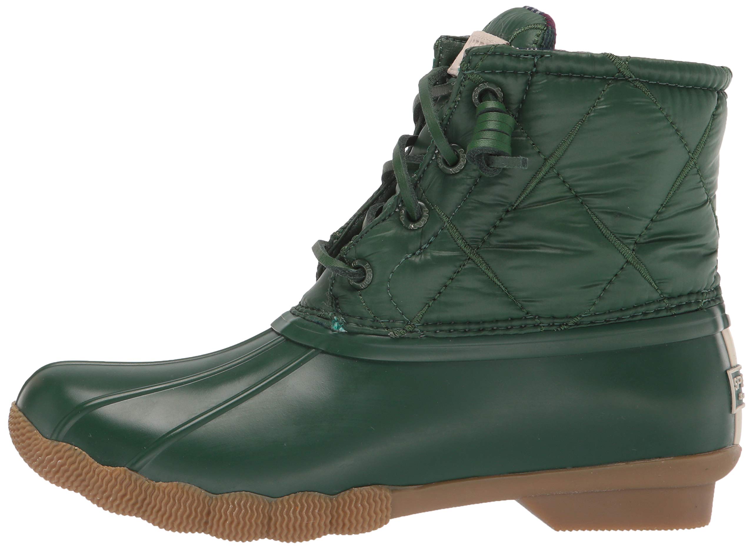 Sperry Women's Waterproof Rain Boots - Nylon Quilted Green Size 6 | Comfortable & Stylish for Outdoor Adventures, Gardening, and Wet Weather
