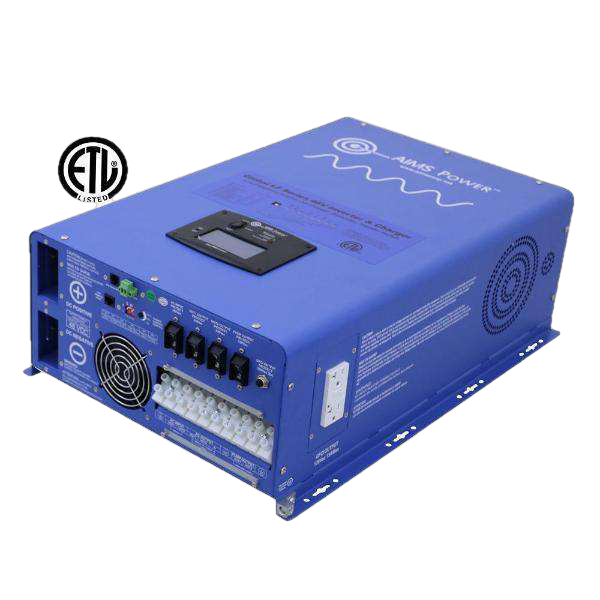 Aims Power PICOGLF120W48V240VS 12000W Pure Sine Wave Inverter Charger with ETL Certification - Perfect for RVs, Boats, Off-Grid Solar Systems & Emergency Backup Power
