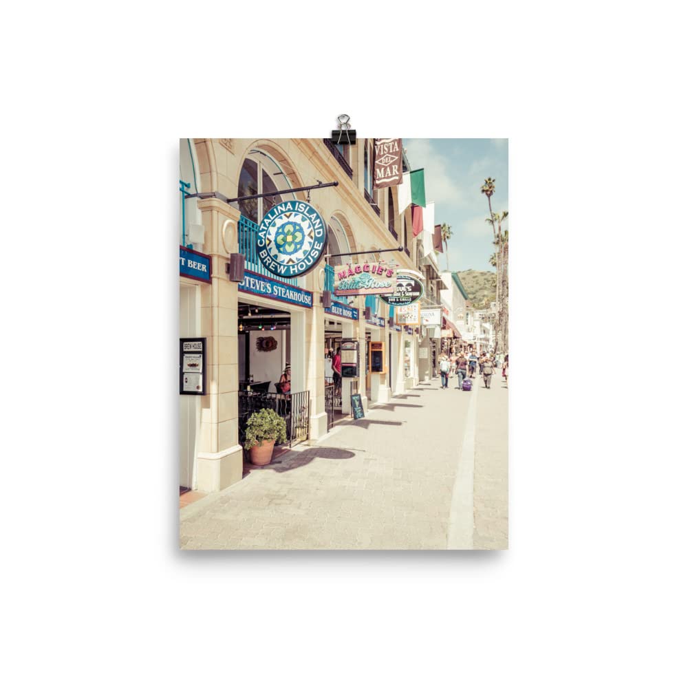 8x10 Inch Catalina Island Wall Art - Unframed Photo Paper Print, Downtown Avalon California Poster | Coastal Home Decor for Office, Living Room, Bedroom | Perfect Artwork Gift for Women & Men | Beach House Decor, Vacation Memory Wall Art