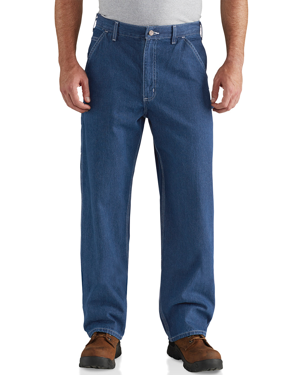 Men's Carhartt Loose Fit Denim Jeans - Durable Work Pants for Construction, Farming & Outdoor Activities