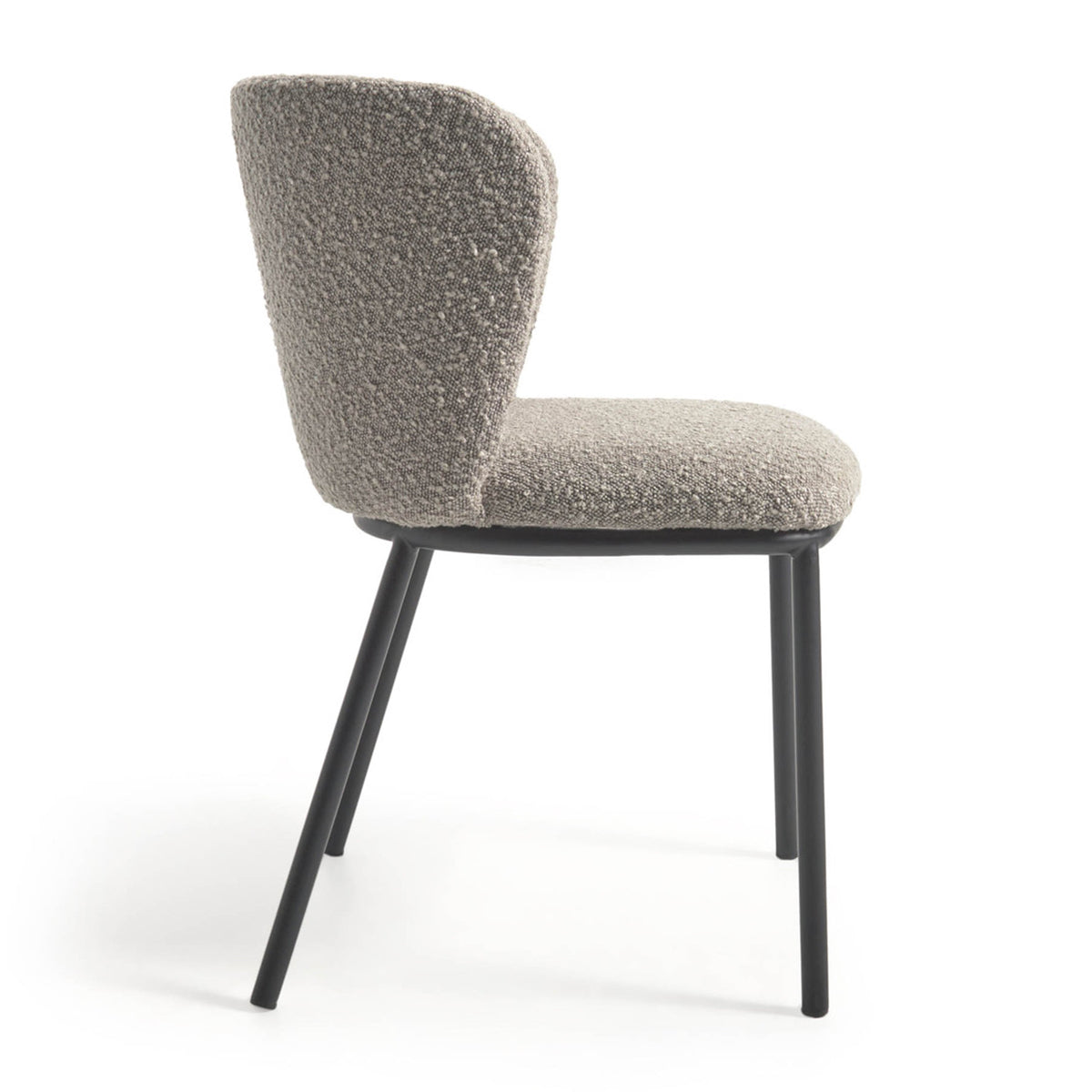 Ciselia Boucle Dining Chair - Modern Upholstered Accent Chair for Kitchen, Dining Room, and Home Decor | Soft Textured Fabric with Sturdy Wooden Legs | Perfect for Small Spaces and Entertaining Guests