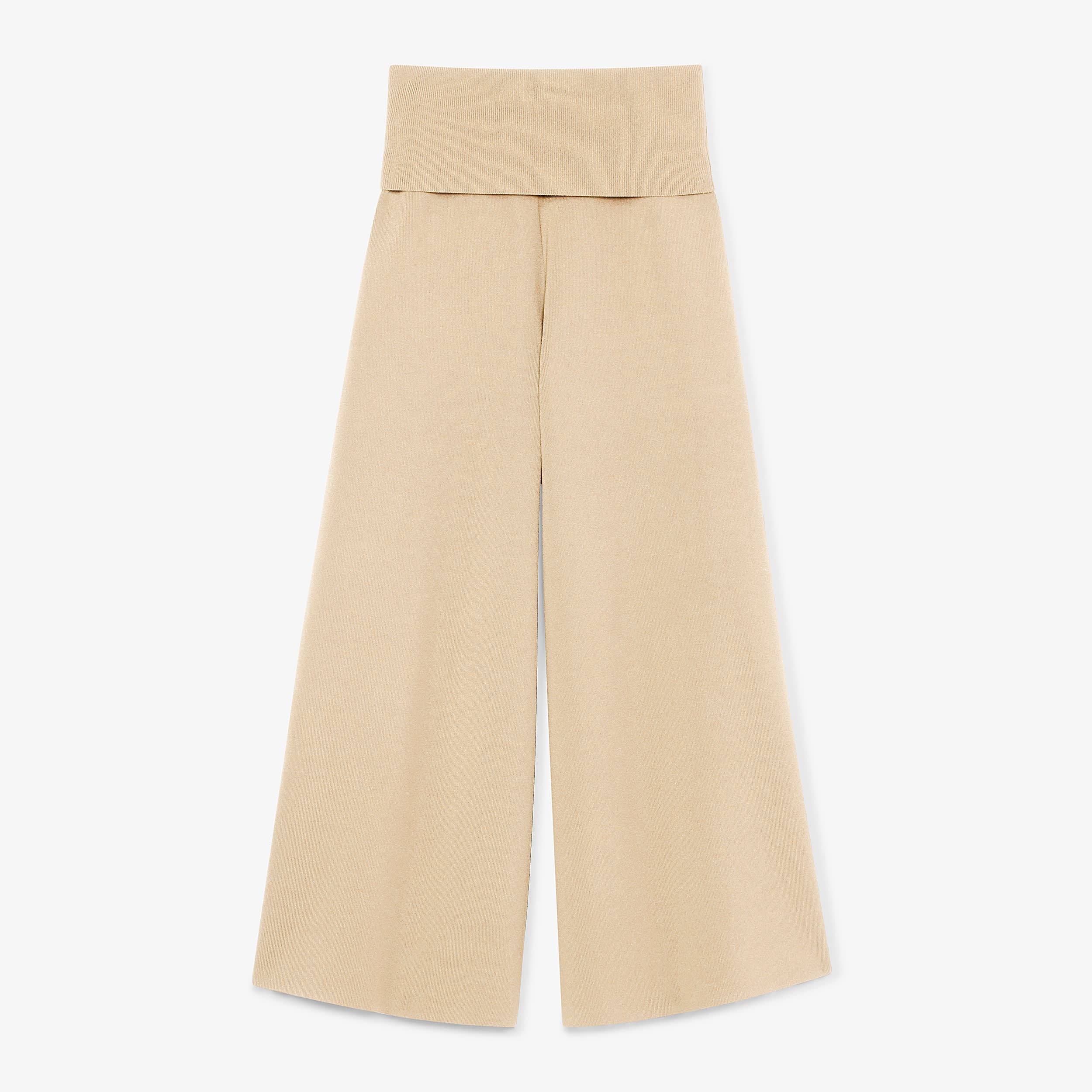 Rogala Stretch Culotte Jumpsuit & Knit Cardigan Set in Latte - Comfortable Lounge Wear for Women, Perfect for Home, Office and Casual Outings