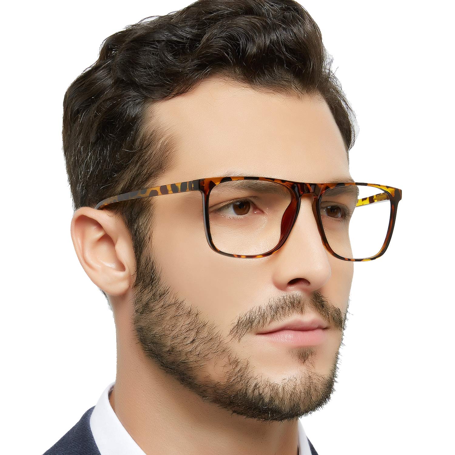 MARE AZZURO Blue Light Blocking Glasses for Men - Anti Blue Ray Computer Gaming Eyewear with Optical Frames - Reduce Eye Strain for Work, Gaming & Screen Time