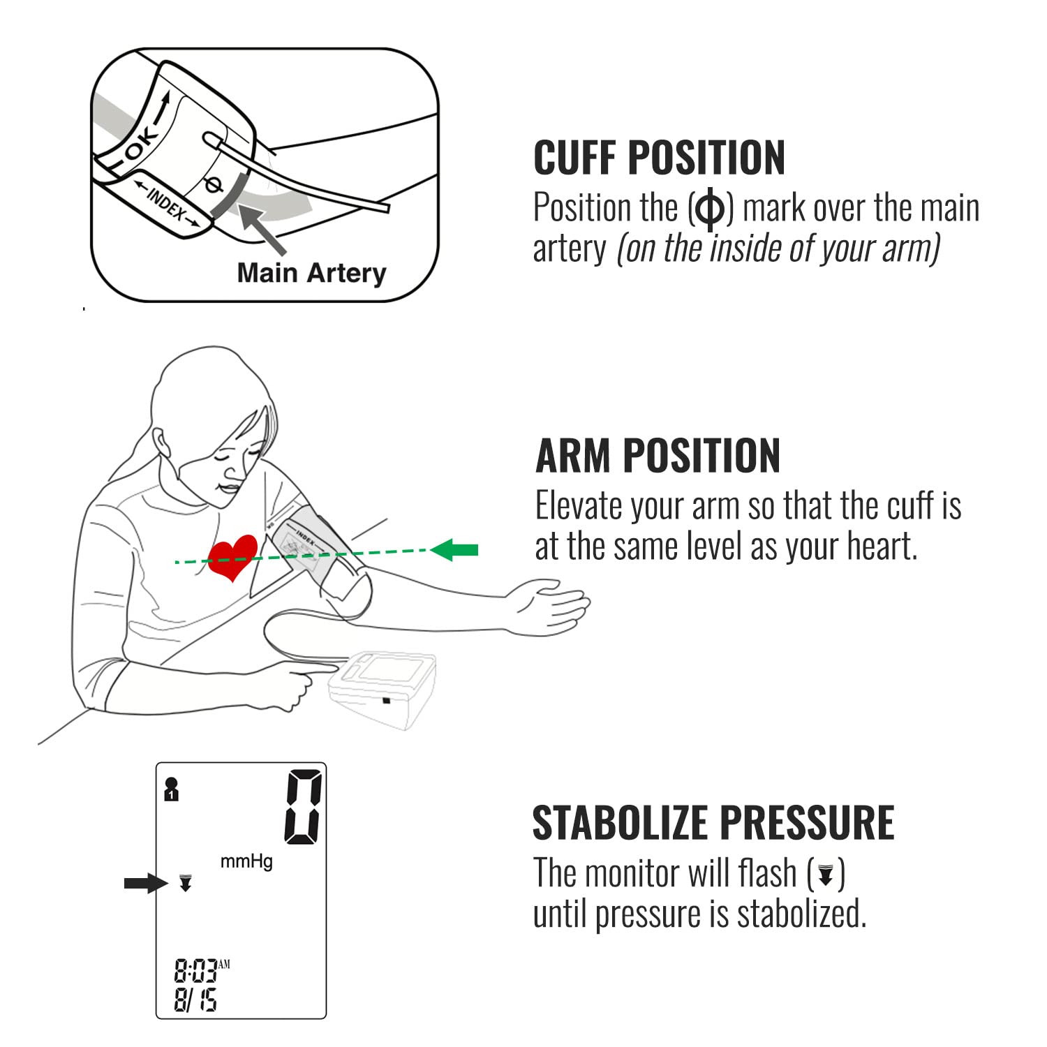 HealthSmart Digital Select Automatic Upper Arm Blood Pressure Monitor - Tracks BP, Pulse Rate & Irregular Heartbeat, Stores 120 Readings for 2 Users - Perfect for Home Health Monitoring & Doctor Visits