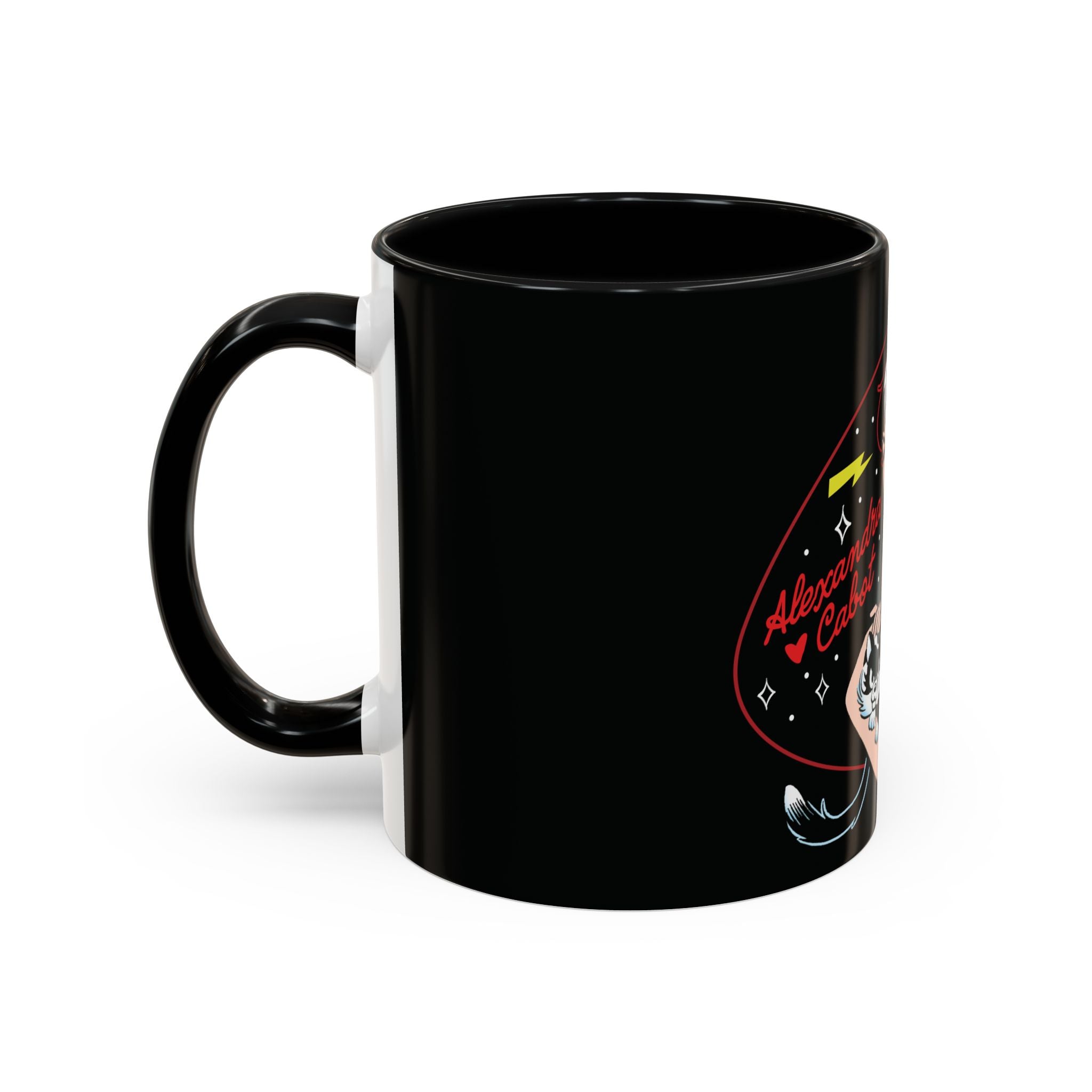 Alexandra Cabot Accent Coffee Mug (11oz or 15oz) - Elegant Ceramic Cup Featuring Alexandra & Sebastian - Perfect for Home, Office & Gift Giving