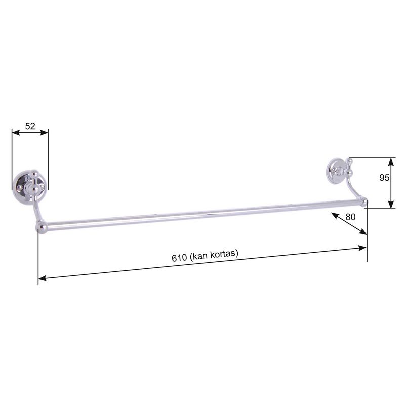 Simple Haga Brass Towel Bar - Perfect for Bathroom, Kitchen, and Laundry Room Organization
