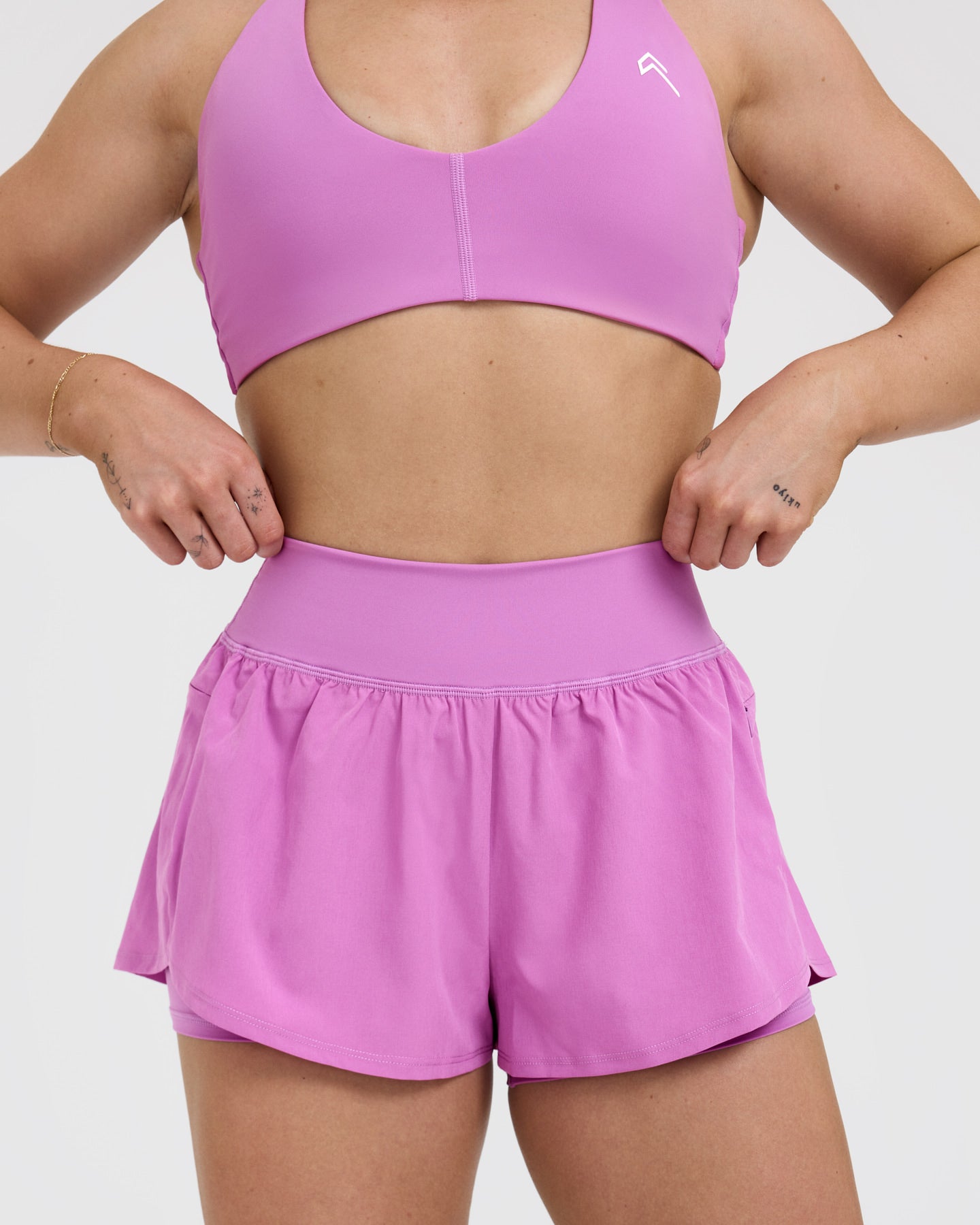 Unisex Double Layer Athletic Shorts - Orchid Purple | Comfortable Workout & Running Shorts for Men & Women