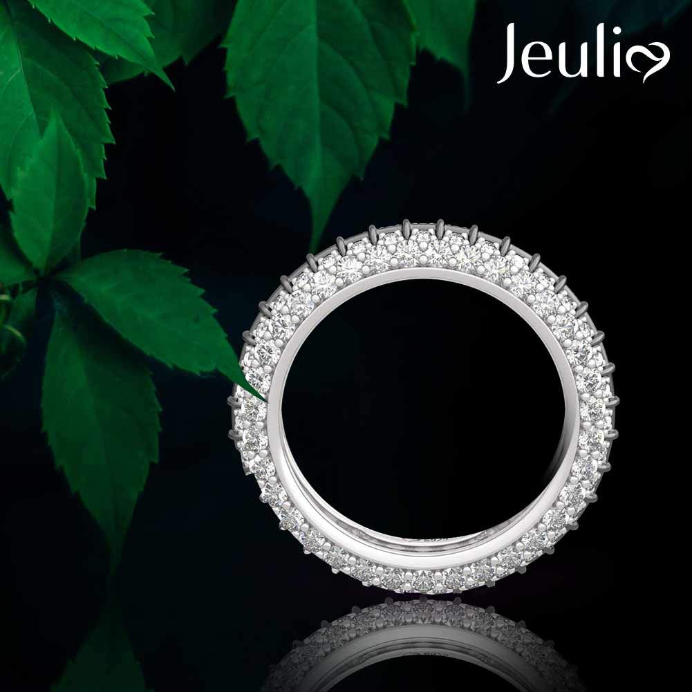Jeulia 3.50 Carat Jack Skull Band Ring - 925 Sterling Silver Unisex Engagement Ring with Cubic Zirconia - Gothic Wedding Band for Men & Women - Stackable CZ Diamond Ring - Perfect Romantic Gift for Her - Ideal for Halloween, Gothic Fashion & Alternative Wedding Jewelry
