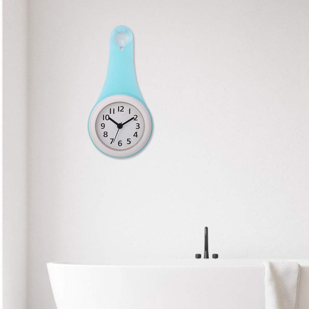 Waterproof Shower Clock with Suction Cup - Digital Bathroom, Kitchen, Bedroom Wall Clock (Blue) | Perfect for Home Decor, Swimming Pool & Spa Use