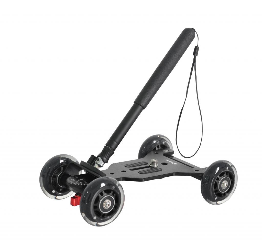 Polaroid PL-STATT Mini Camera Stabilizer Dolly with Extendable Pole Handle - Compatible with Samsung NX Series (NX5/NX10/NX100/NX200/NX20/NX210/NX300/NX1000/NX1100) - Smooth Rolling Stabilization System for Vlogging, Filmmaking & Photography