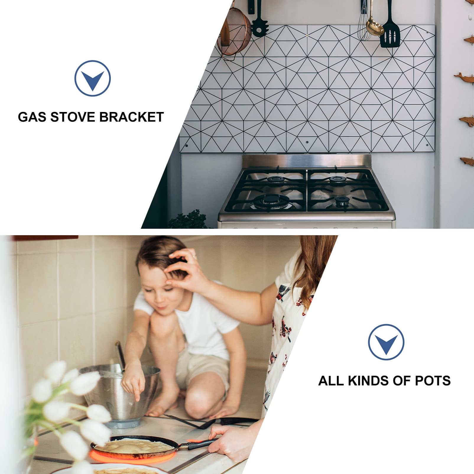 Beaupretty Cast Iron Gas Stove Bracket - Universal Wok Support for Gas Hob, Coffee Pot, Cooktop Range & Pan Holder - Heavy Duty Stove Grate for Round Pots & Ovens - Perfect for Camping, Outdoor Cooking & Home Kitchen Use