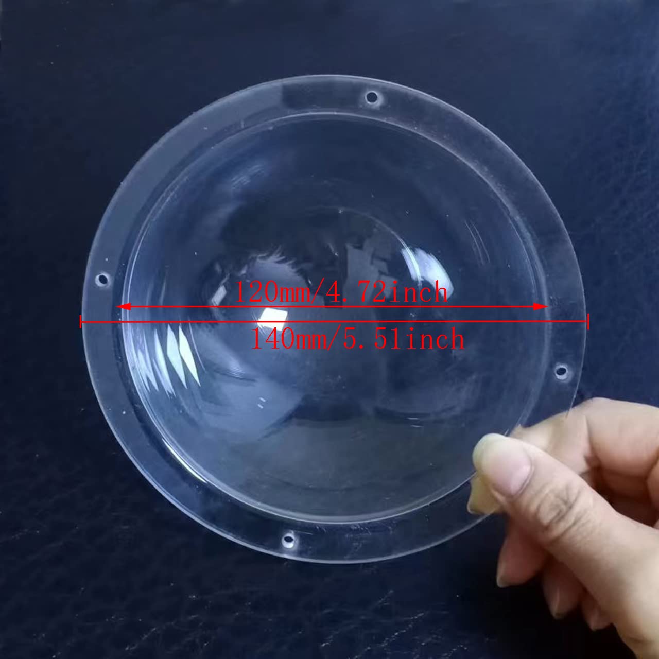 Clear 4.72 Inch (120mm) Acrylic CCTV Dome Cover for Indoor/Outdoor Security Cameras - Replacement Housing for Surveillance Systems - Perfect for Home, Office & Business Security Monitoring