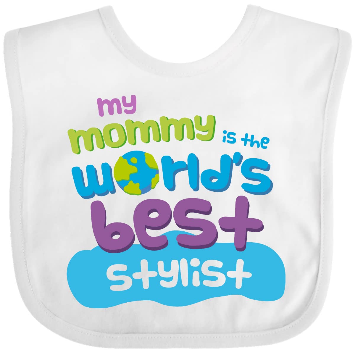 Inktastic Stylist Mom Baby Bib - Cute & Absorbent Drool Bibs for Newborns & Infants - Perfect Baby Shower Gift & Everyday Use for Feeding Time