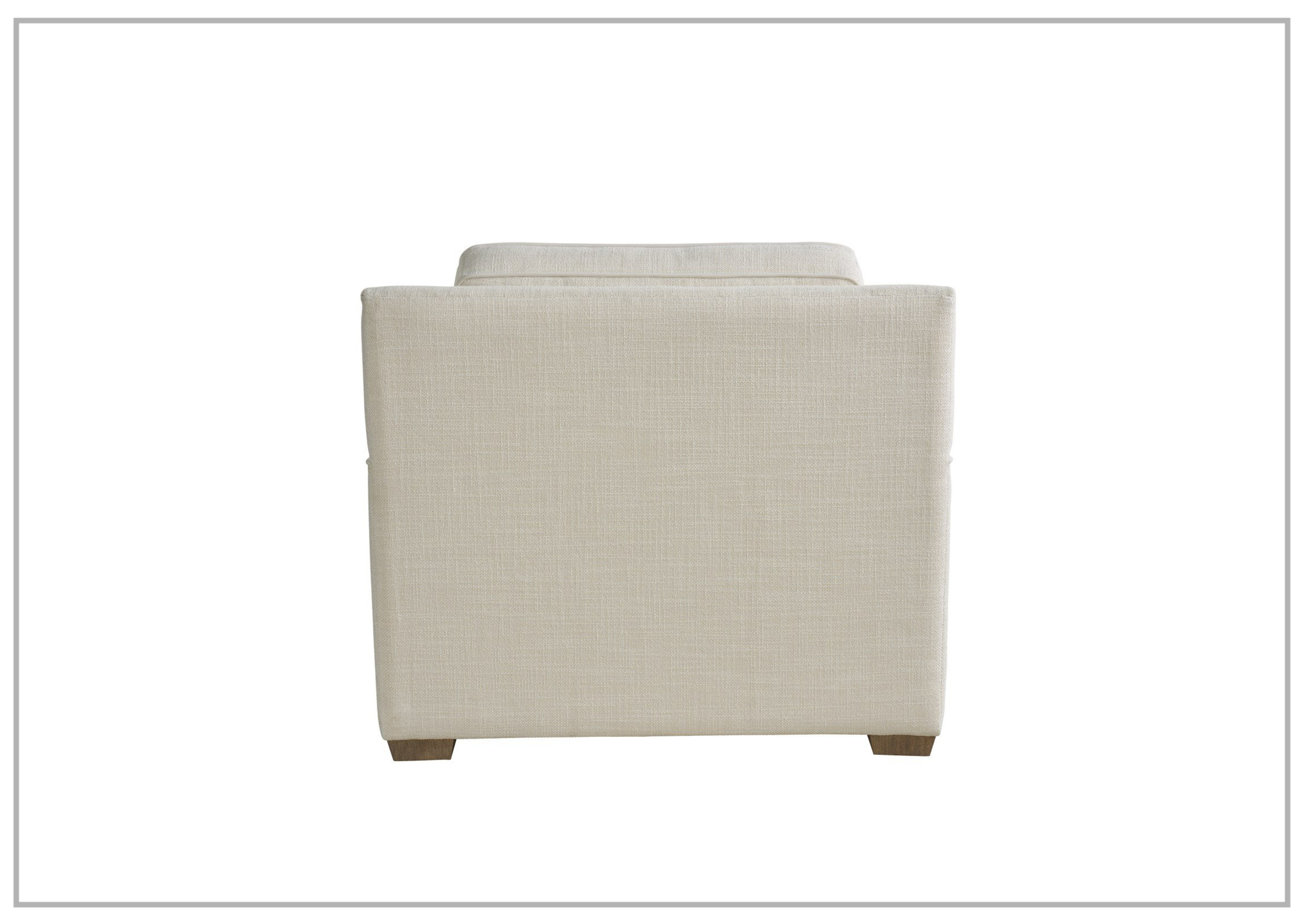 Universal Leah Beige Fabric Rectangular Sofa Chair - Modern Living Room Furniture for Small Spaces, Home Office & Lounge Areas