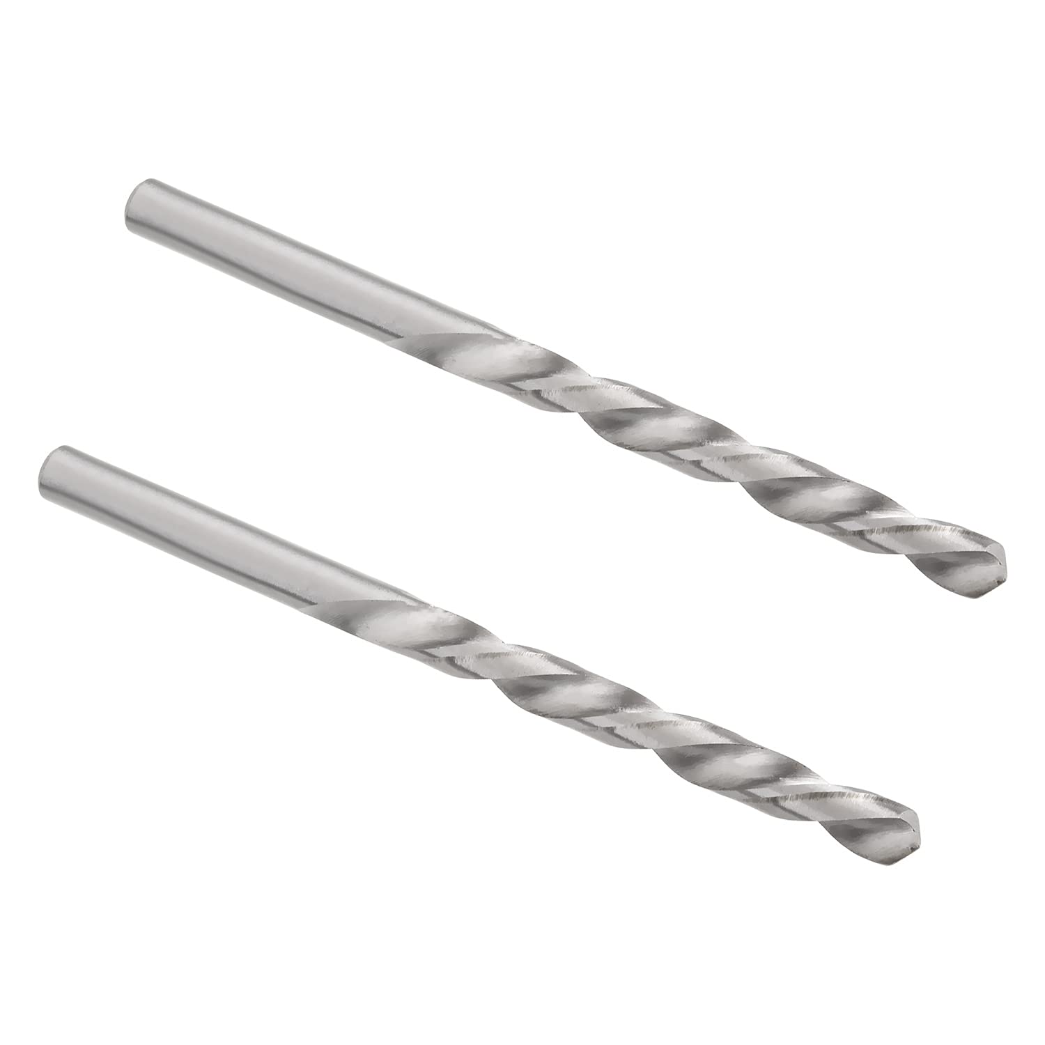 6.8mm HSS Twist Drill Bit Set - 2pc High Speed Steel Jobber Drill Bits for Steel & Aluminum Alloy - Perfect for Metalworking, DIY Projects & Home Repairs