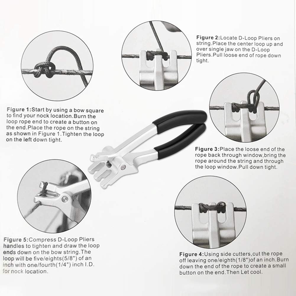 **Multi-Function Archery Pliers - D Loop Pliers with Copper Buckle for Bow Hunting & Repair | Perfect for Bowstring Maintenance & Hunting Gear Fixes**