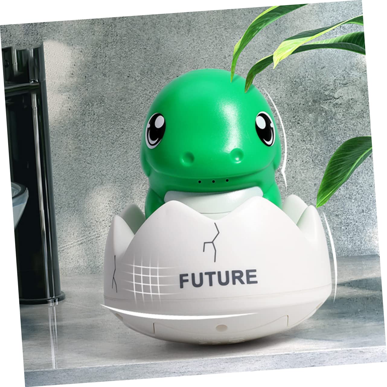 HEMOTON 3-Piece Dinosaur Bath Toys Set with 1200mAh Battery - Waterproof Green Rubber Bathtub Toys for Kids, Perfect for Bath Time Fun & Sensory Play