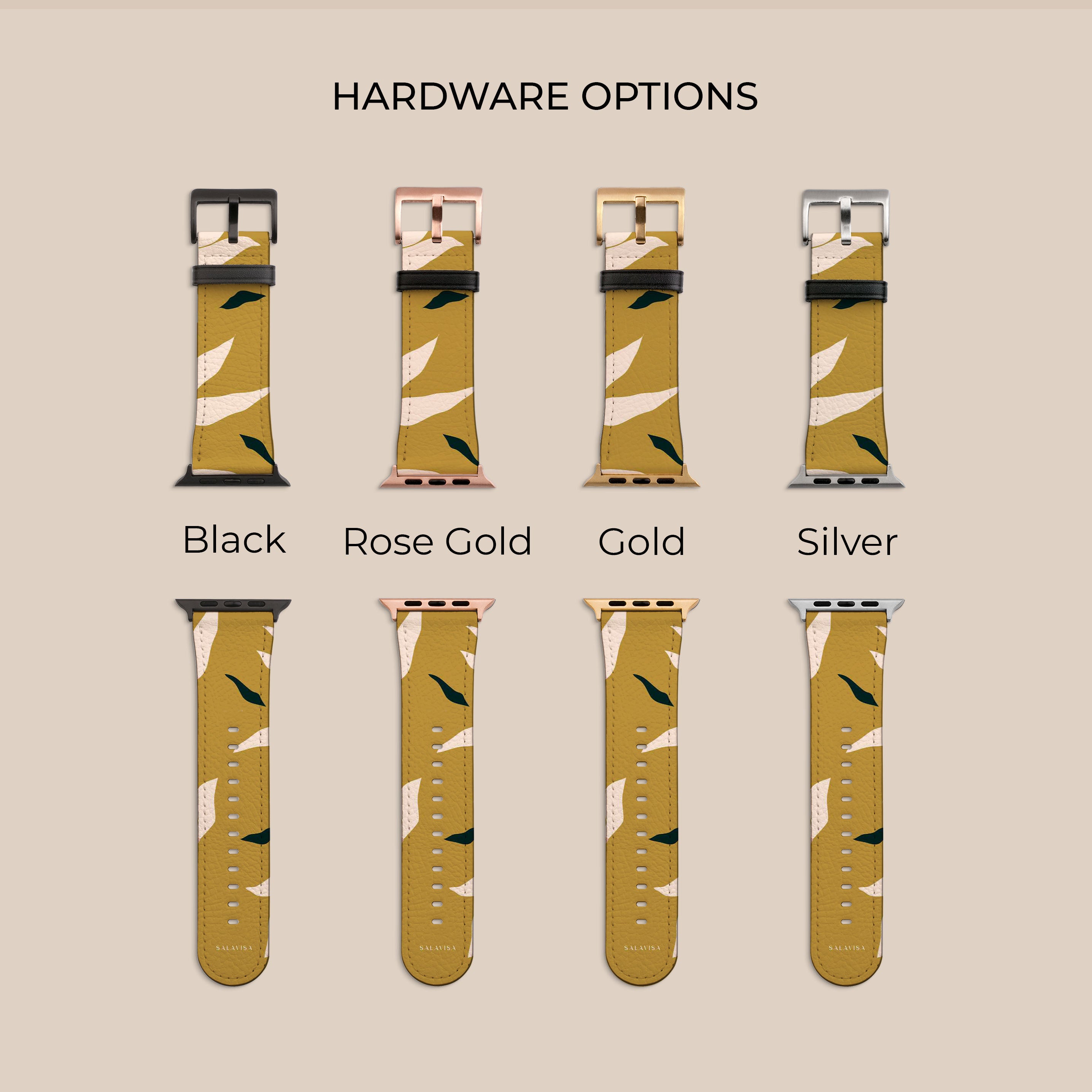 Burnt Yellow Floral Apple Watch Band - Soft Silicone Strap for Apple Watch Series 8/7/6/5/4/SE, Stylish & Comfortable for Women & Men - Perfect for Workouts, Running, Gym & Everyday Wear