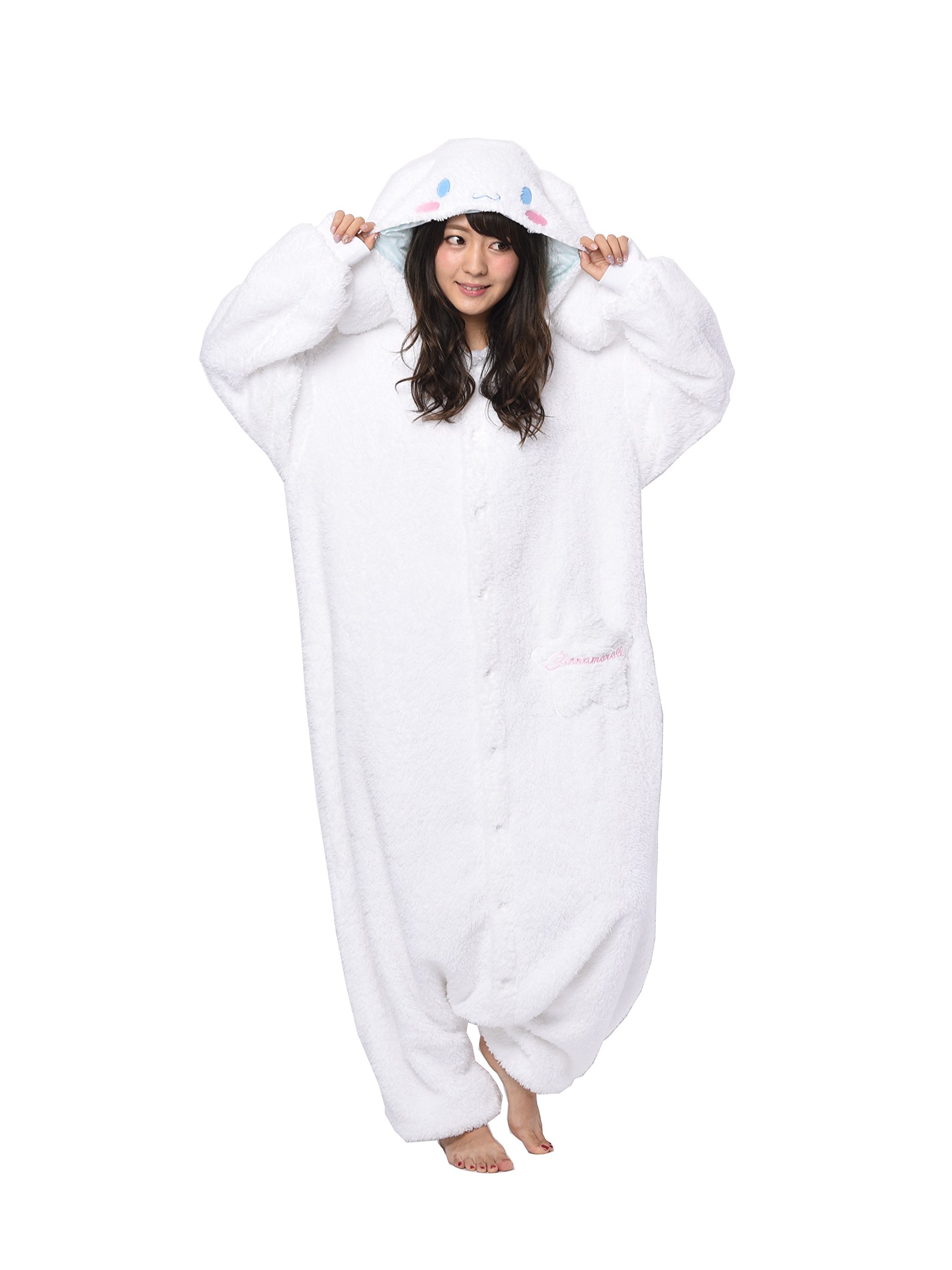 Cinnamoroll Kigurumi Onesie Pajamas - Soft Anime Cosplay Costume for Halloween, Sleepwear & Lounge Wear - Sanrio Character Outfit for Adults & Teens