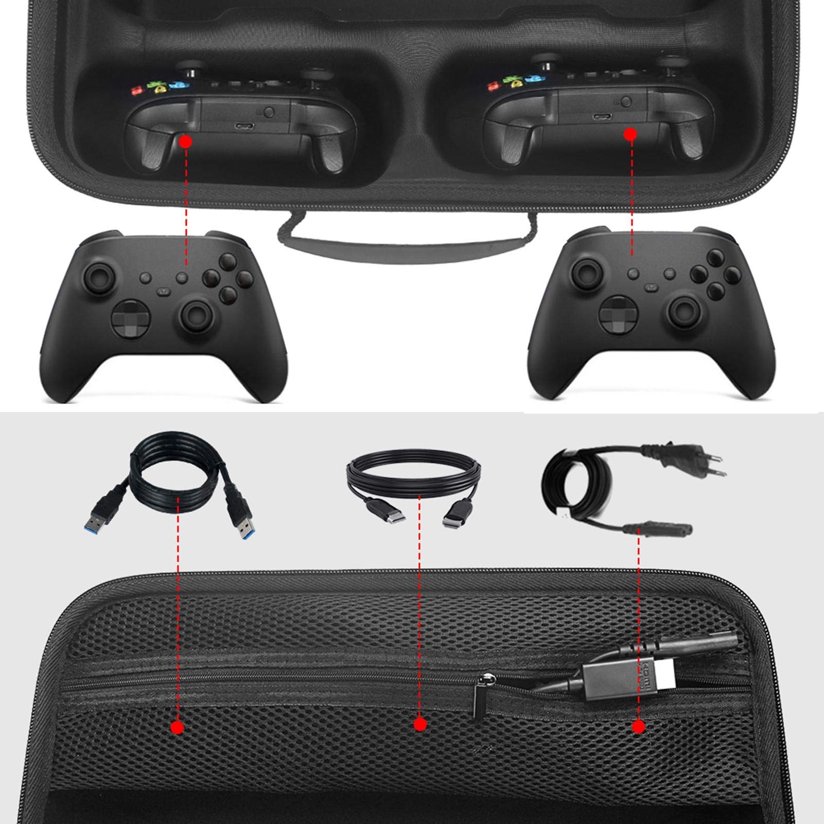 Xbox Series X Hard Protective Travel Case - Shockproof Storage Bag for Console & Games - Perfect for Gaming, Travel, and Safe Storage