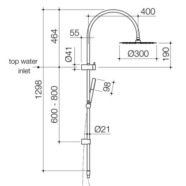 Caroma Liano II Rail Shower with Overhead in Brushed Nickel - Modern Bathroom Fixture for Luxurious Spa-Like Experience