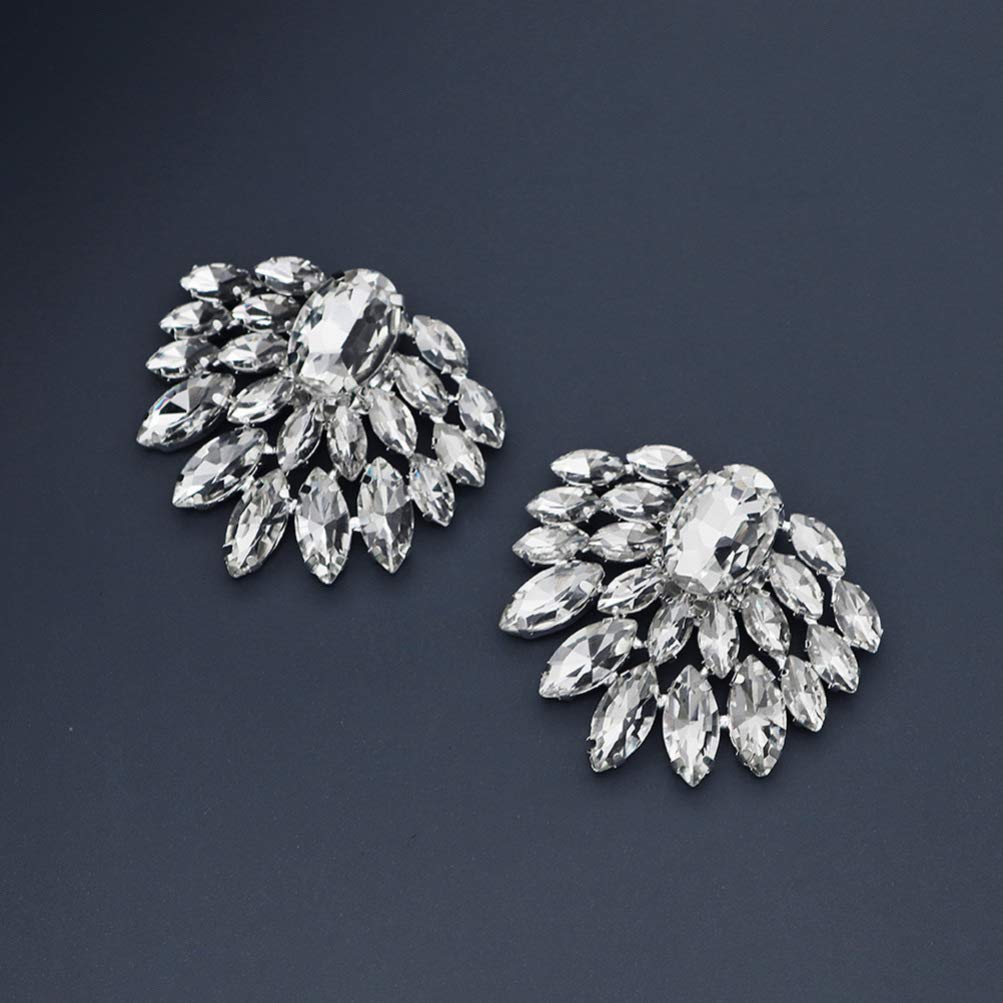 1 Pair Rhinestone Shoe Buckle Clip - Elegant High Heel Shoe Jewelry for Women | Wedding, Party & Prom Accessories | Bride Shoe Charms & Fashion Embellishment