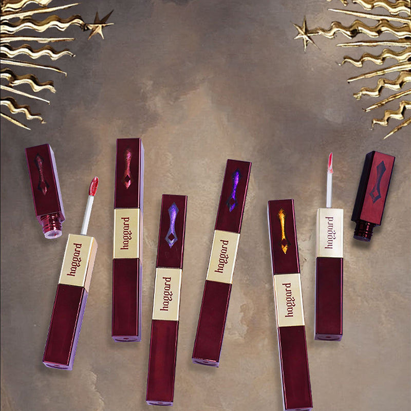 HAGGARD Scepter Series Dual Ended Lip Lacquer - Long Lasting Matte & Glossy Lipstick Set for Day & Night Makeup | Perfect for Parties, Dates & Special Occasions