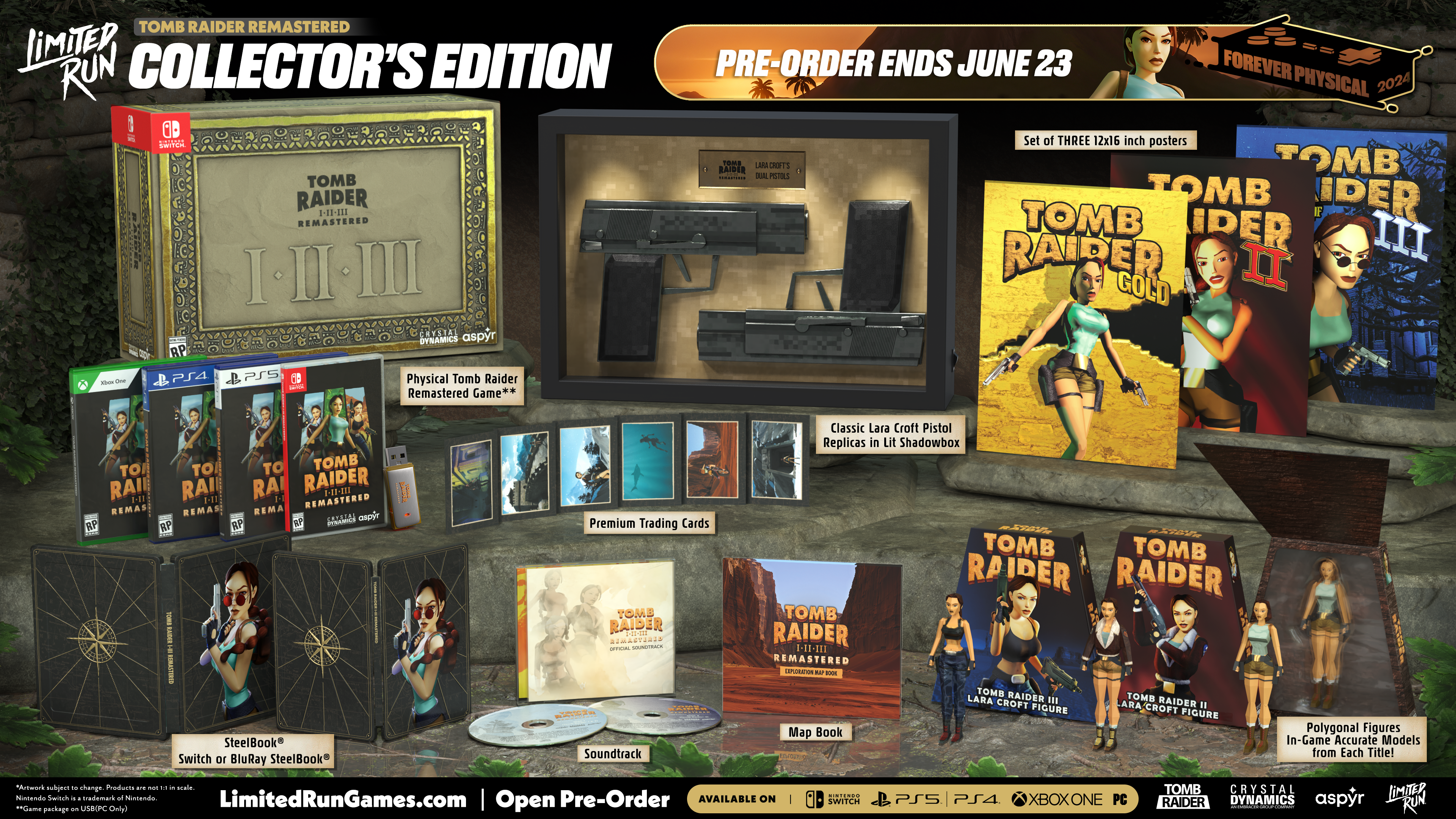 Tomb Raider I-III Remastered Collector's Edition for Nintendo Switch - Relive Classic Adventures | Perfect for Gaming Collectors & Action-Adventure Fans