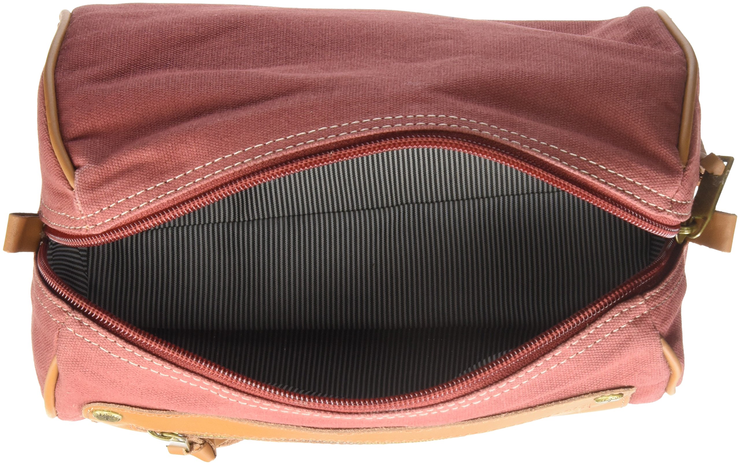 Timberland Men's Canvas & Leather Travel Toiletry Bag - Red One Size - Perfect for Camping, Business Trips & Weekend Getaways