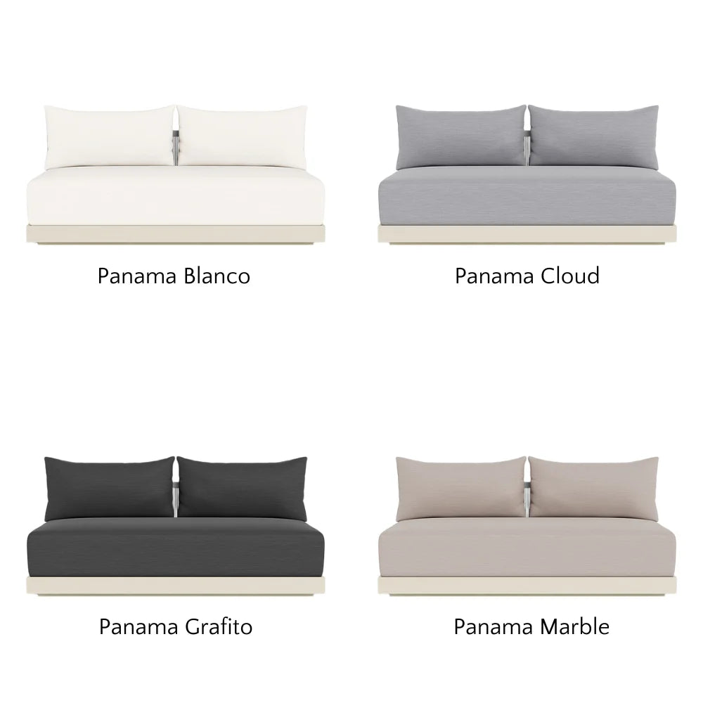 Antigua Outdoor 2-Seat Armless Patio Sofa - Perfect for Poolside, Garden, and Backyard Relaxation