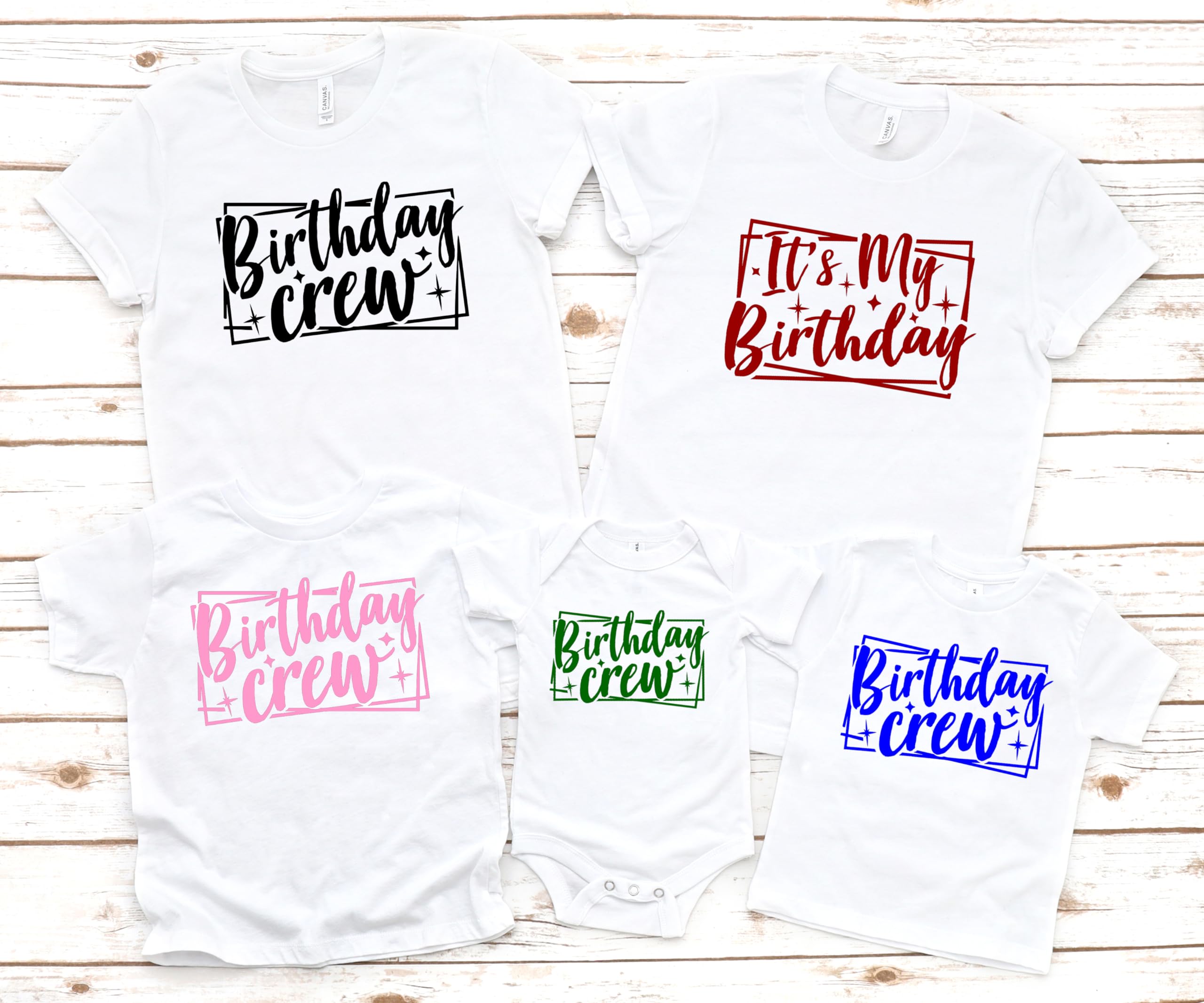Custom Birthday Shirts for Women, Men, Boys & Girls - Matching Family Birthday Party T-Shirts | Unisex Crew Neck Birthday Squad Tees for Celebrations & Group Photos