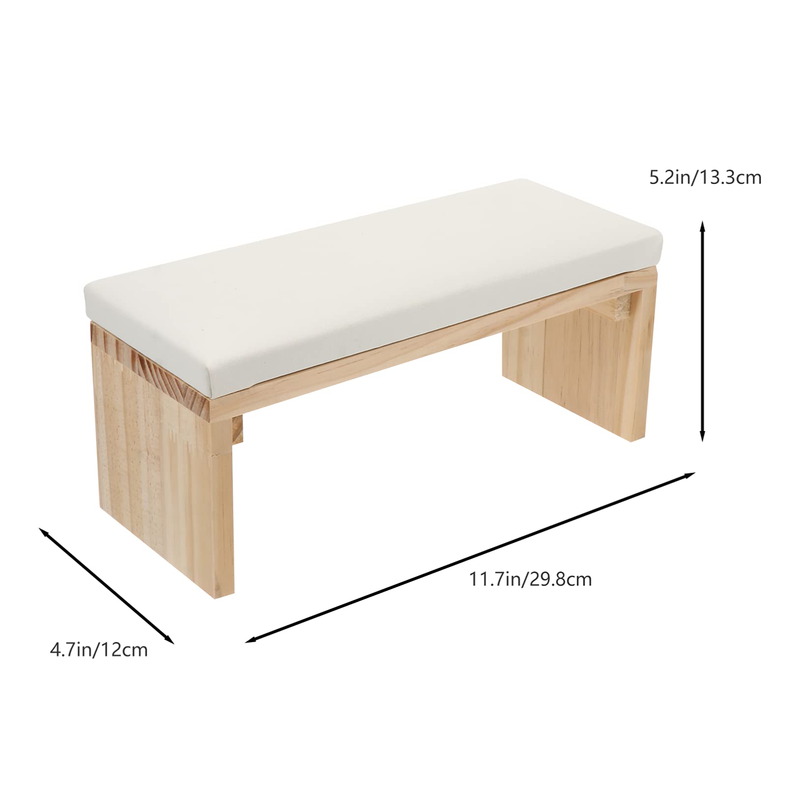 Minkissy Soft Nail Arm Rest Pillow - Professional Leather Manicure Hand Cushion for Nail Technicians & Salon - Wooden Base Wrist Support for Nail Art, Home Desk & Spa Use - Comfortable & Ergonomic Design for Manicures & Pedicures