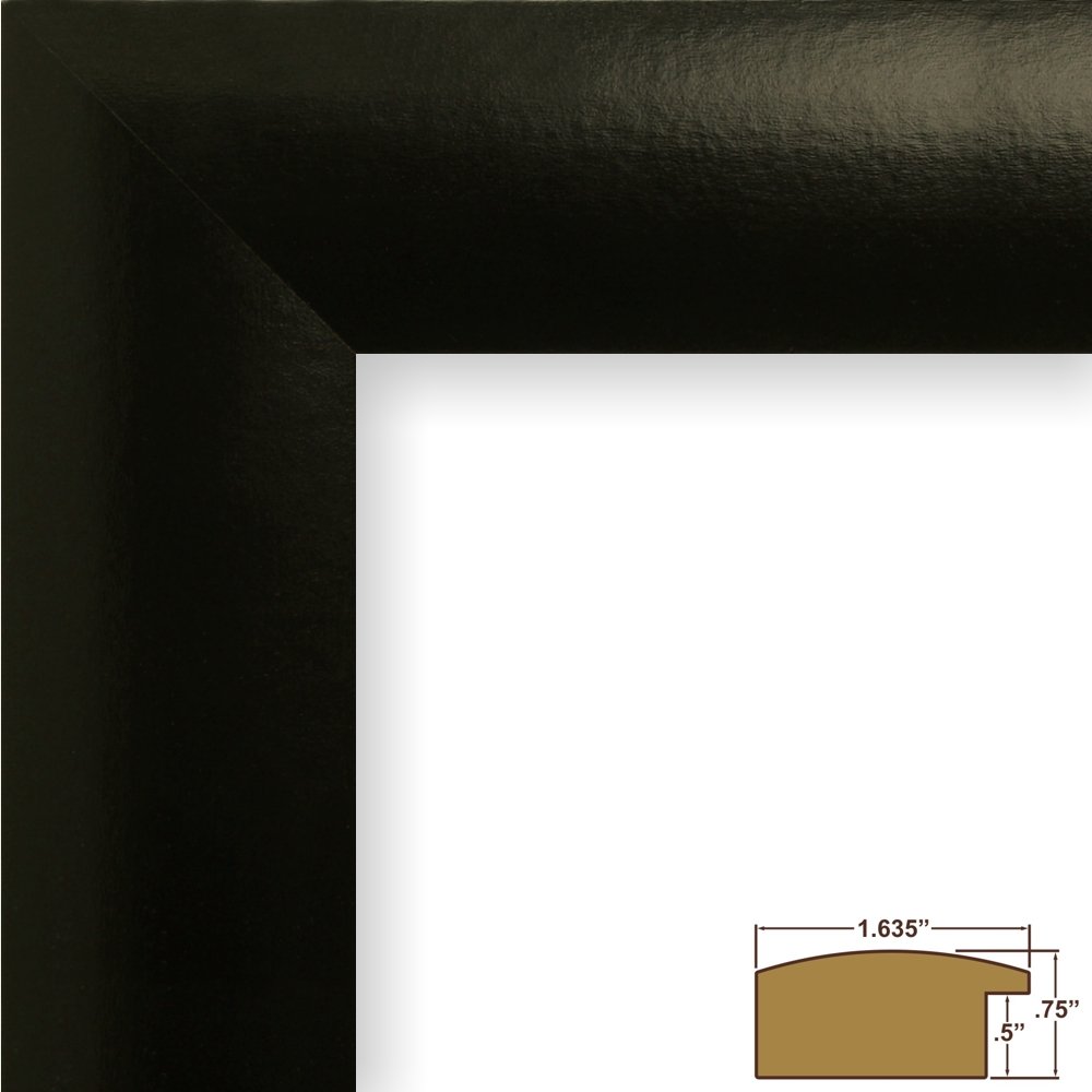 Craig Frames Contemporary Wide 15x20 Inch Black Satin Picture Frame - Perfect for Wall Art, Photo Displays & Home Decor
