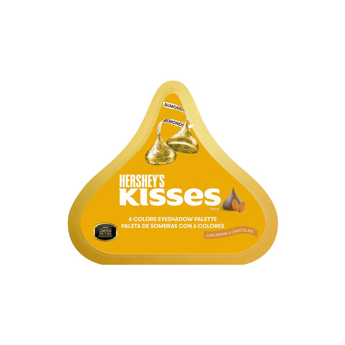 Kisses 6-Color Eyeshadow Palette Almond Shades - Natural & Neutral Tones for Everyday Makeup, Party & Special Occasions