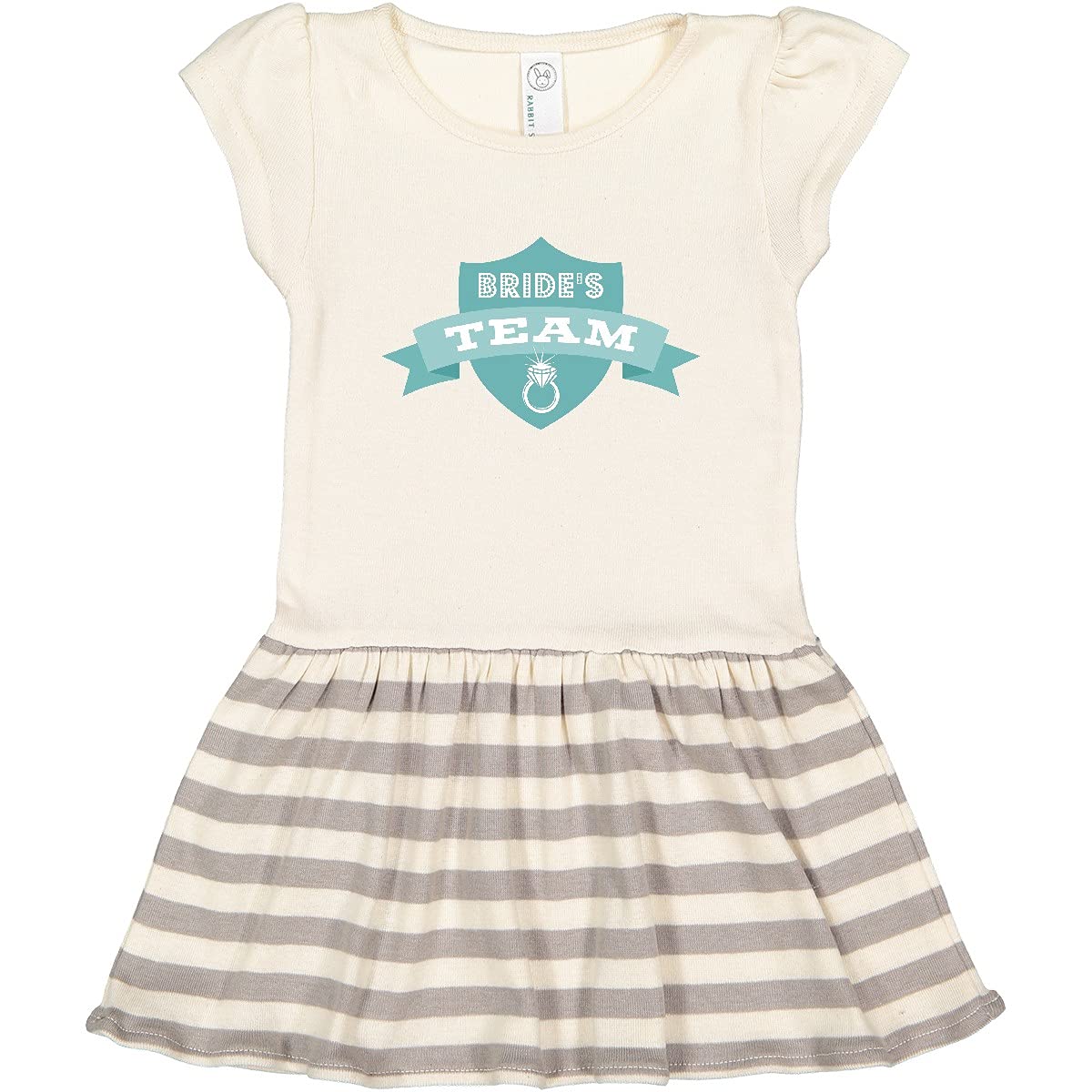 Inktastic Banner Bride's Team Toddler Dress - Cute Flower Girl Outfit for Weddings, Bridal Party & Special Occasions