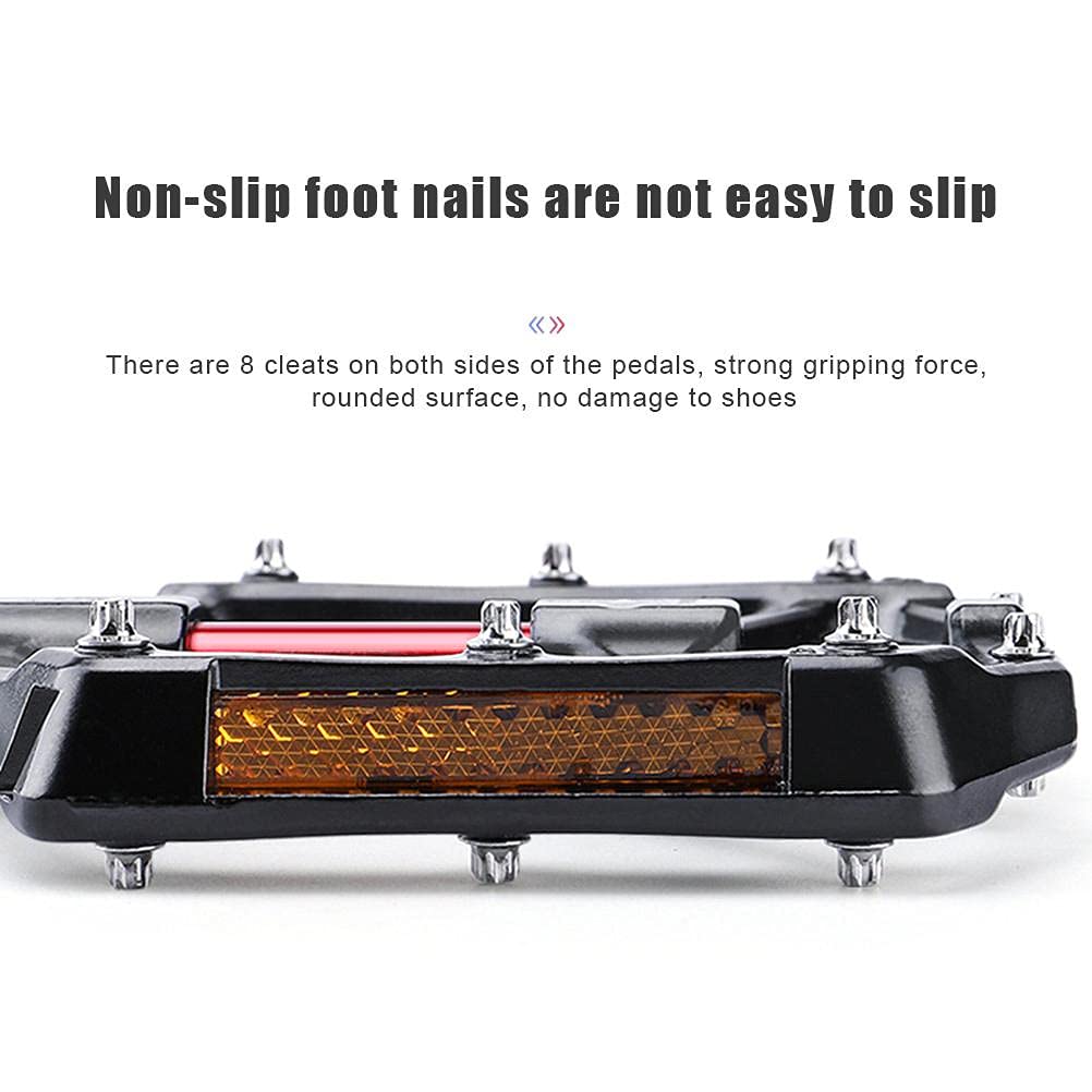 1 Pair Lightweight Aluminum Alloy Bike Pedals - Road & Mountain Bicycle Pedals for Cycling, Commuting & Off-Road Adventures