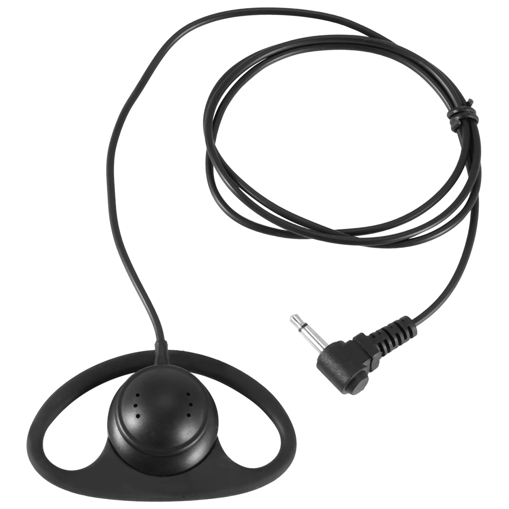 1 PC 3.5mm D-Shape Listen Only Earpiece Headset for Two Way Radios & Walkie-Talkies - Secure Fit, Clear Audio for Security, Construction & Outdoor Communication