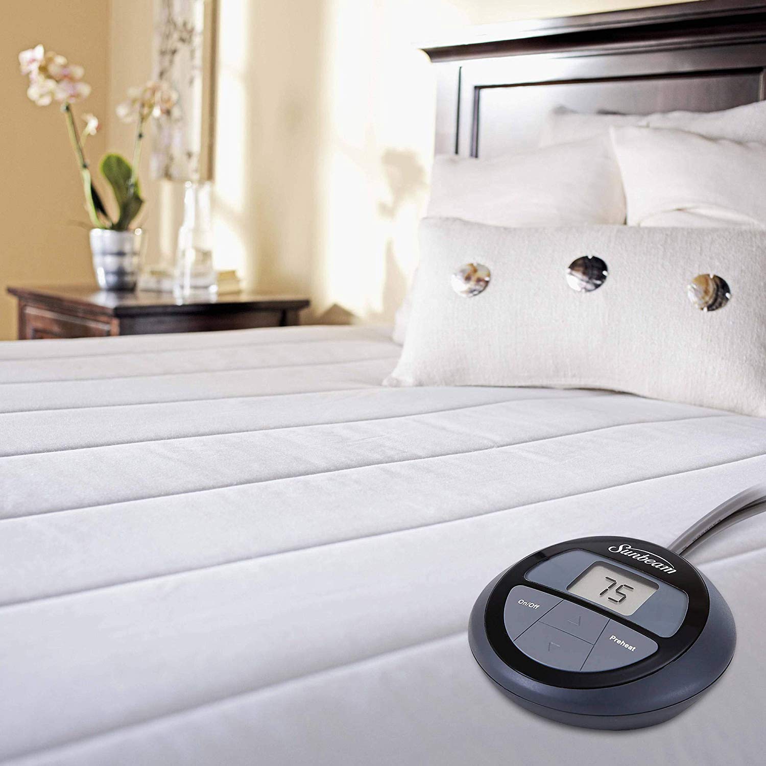 Sunbeam Warming Heated Electric Dual Control Mattress Pad - King Size, Ultra Soft & Energy Efficient for Winter Comfort - Perfect for Cold Nights, Arthritis Relief & Cozy Bedroom Relaxation