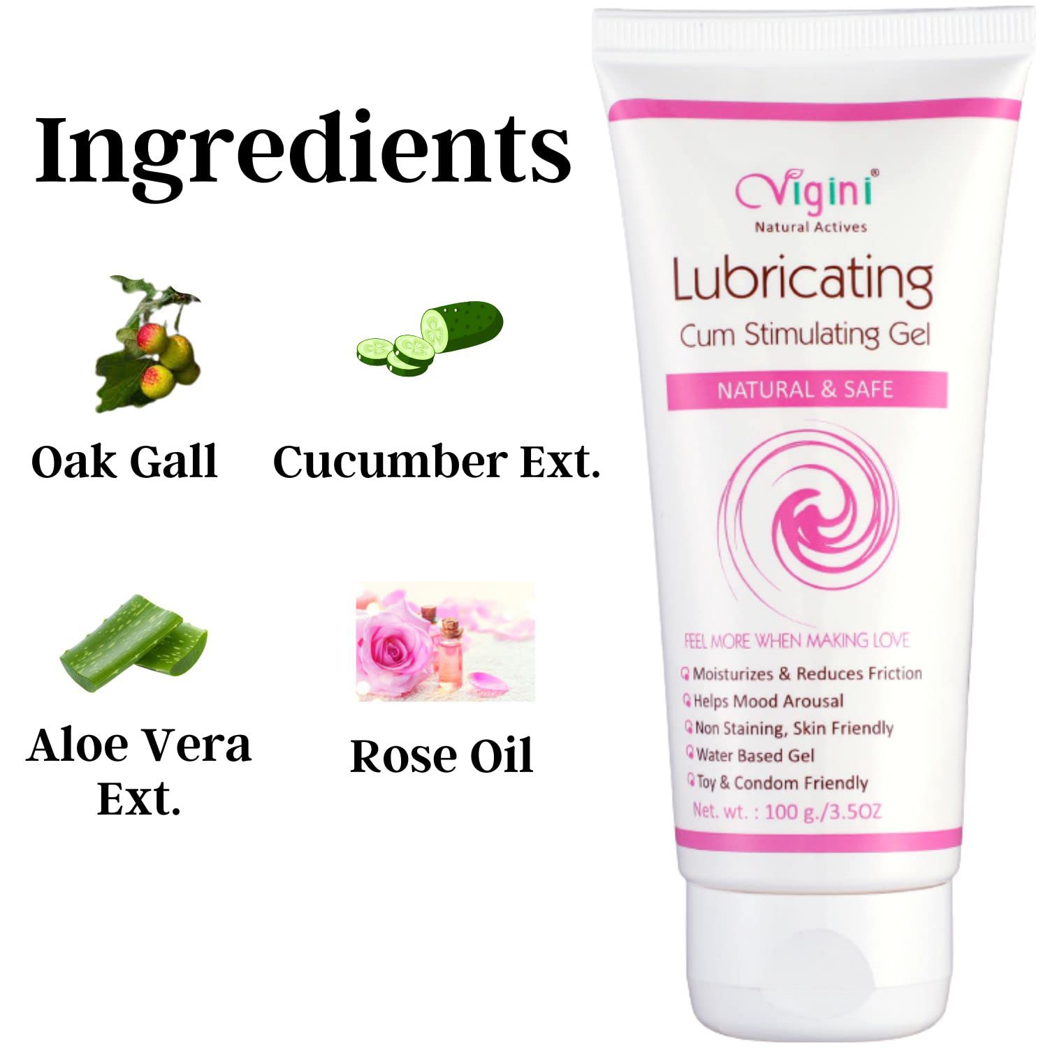 Vigini Natural Body Skin Toner Massage Gel - Anti-Aging & Moisturizing Cream for Women | Water-Based, Fragrance-Free Vaginal Lubricant | 200G | Perfect for Daily Hydration & Intimate Care
