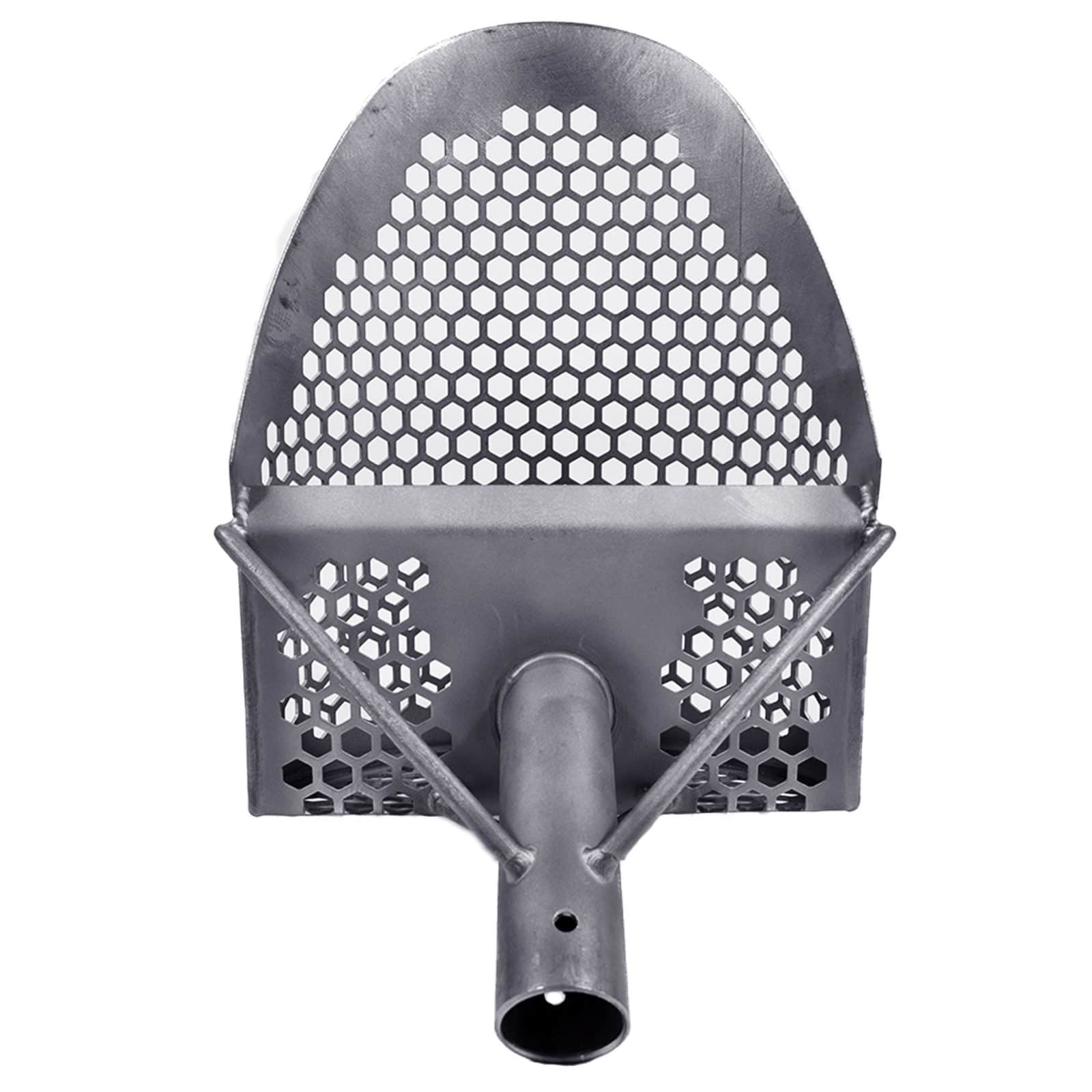 Premium Titanium Beach Sand Scoop - 1.5mm Thick with 10mm Hexagonal Holes - Durable Metal Detecting Tool for Treasure Hunting, Beach Combing & Outdoor Adventures