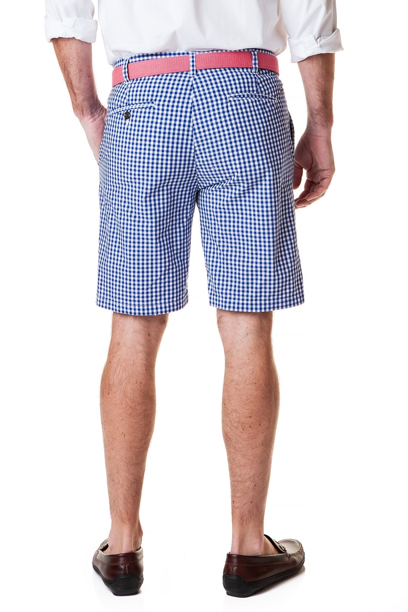 Cisco Short Wide Gingham Royal Blue Checkered Shirt - Casual Button Down for Men | Perfect for Office, Date Night & Weekend Outings