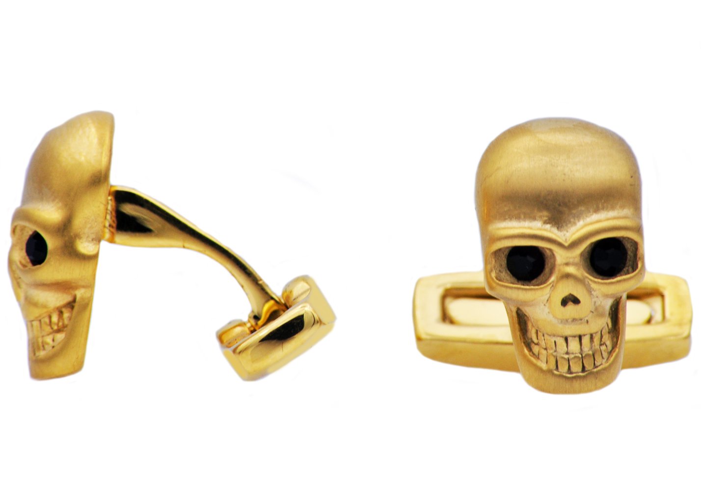 Men's Stainless Steel Skull Cufflinks for Formal Wear | Blackjack Jewelry | Perfect for Weddings, Business Attire & Gifts