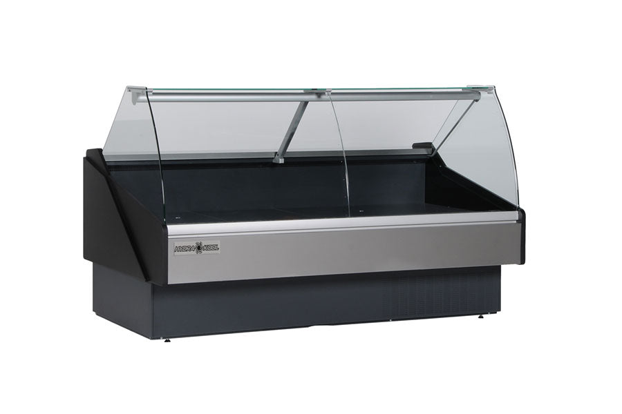 Hydra Kool KFM CG 50 S - 50 Inch Curved Glass Deli Case for Fresh Meat Display | Self-Contained Commercial Refrigerator | Perfect for Grocery Stores, Butcher Shops & Supermarkets