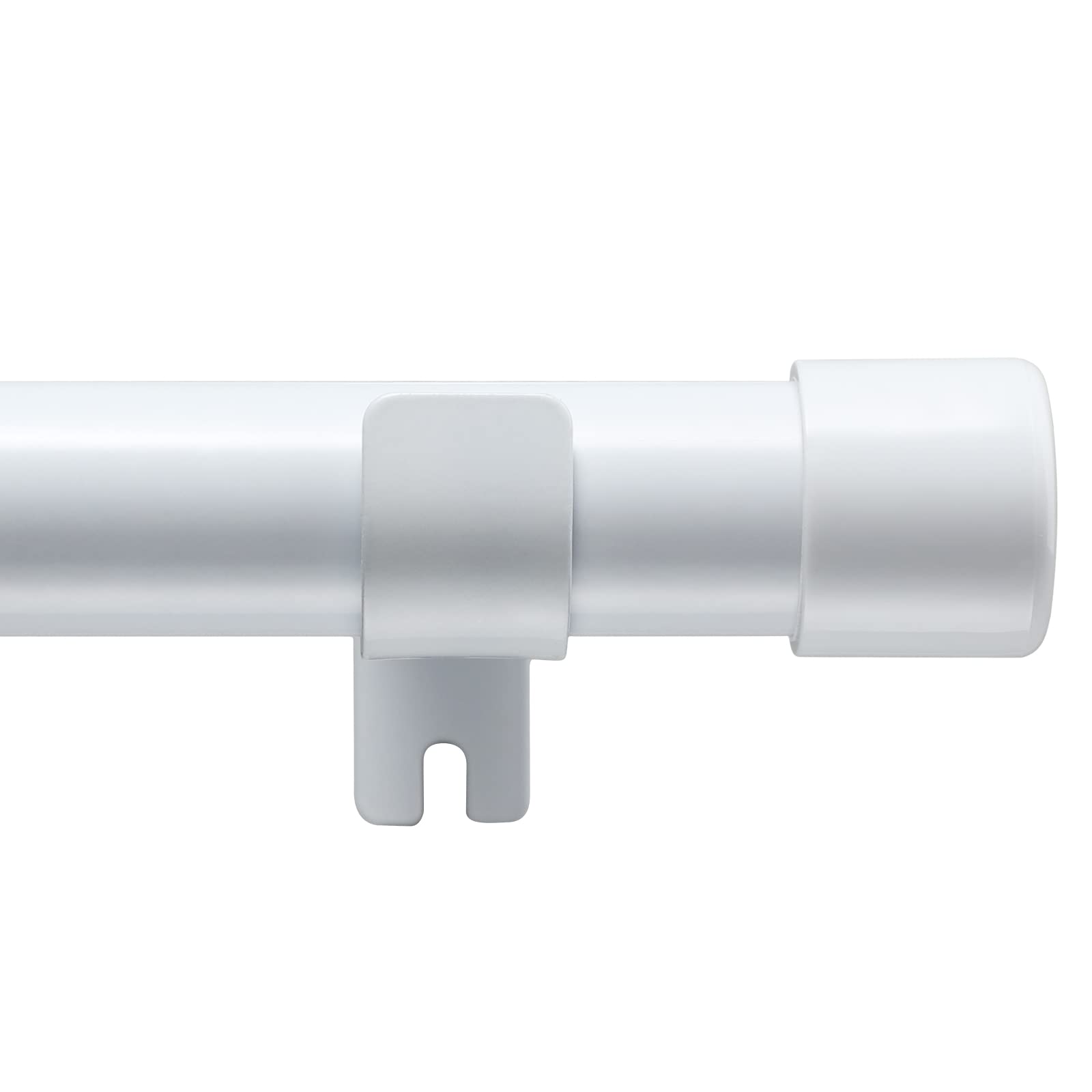 Heavy Duty White Curtain Rod 28-48 Inch Adjustable, 1