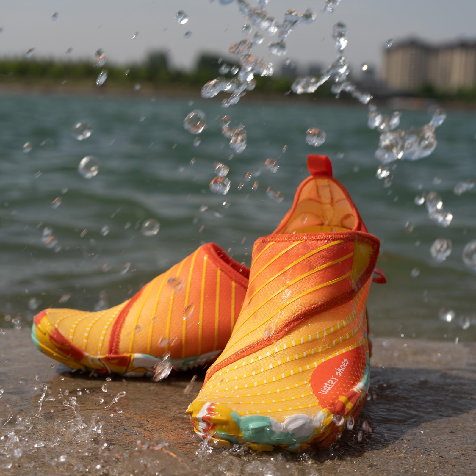 AoSiFu Kids Water Shoes for Boys & Girls - Quick Dry Aqua Socks for Beach, Pool & Sports - Lightweight Barefoot Swim Shoes (Toddler/Little Kid/Big Kid) - Perfect for Swimming, Surfing & Water Activities