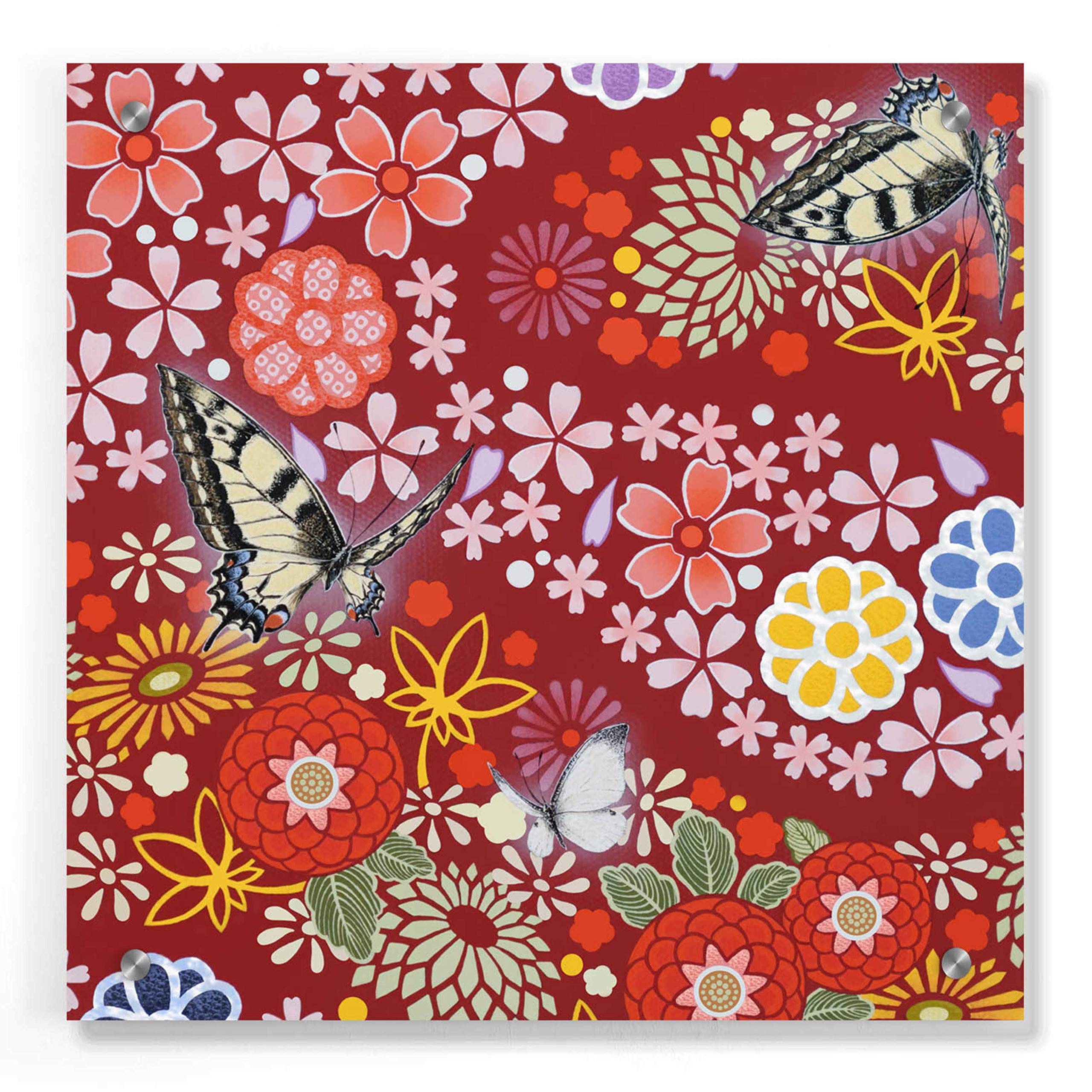 Epic Graffiti 'Spring and Autumn Flow' by Zigen Tanabe - 36x36 Inch Acrylic Glass Wall Art Decor - Modern Abstract Painting for Living Room, Bedroom & Office