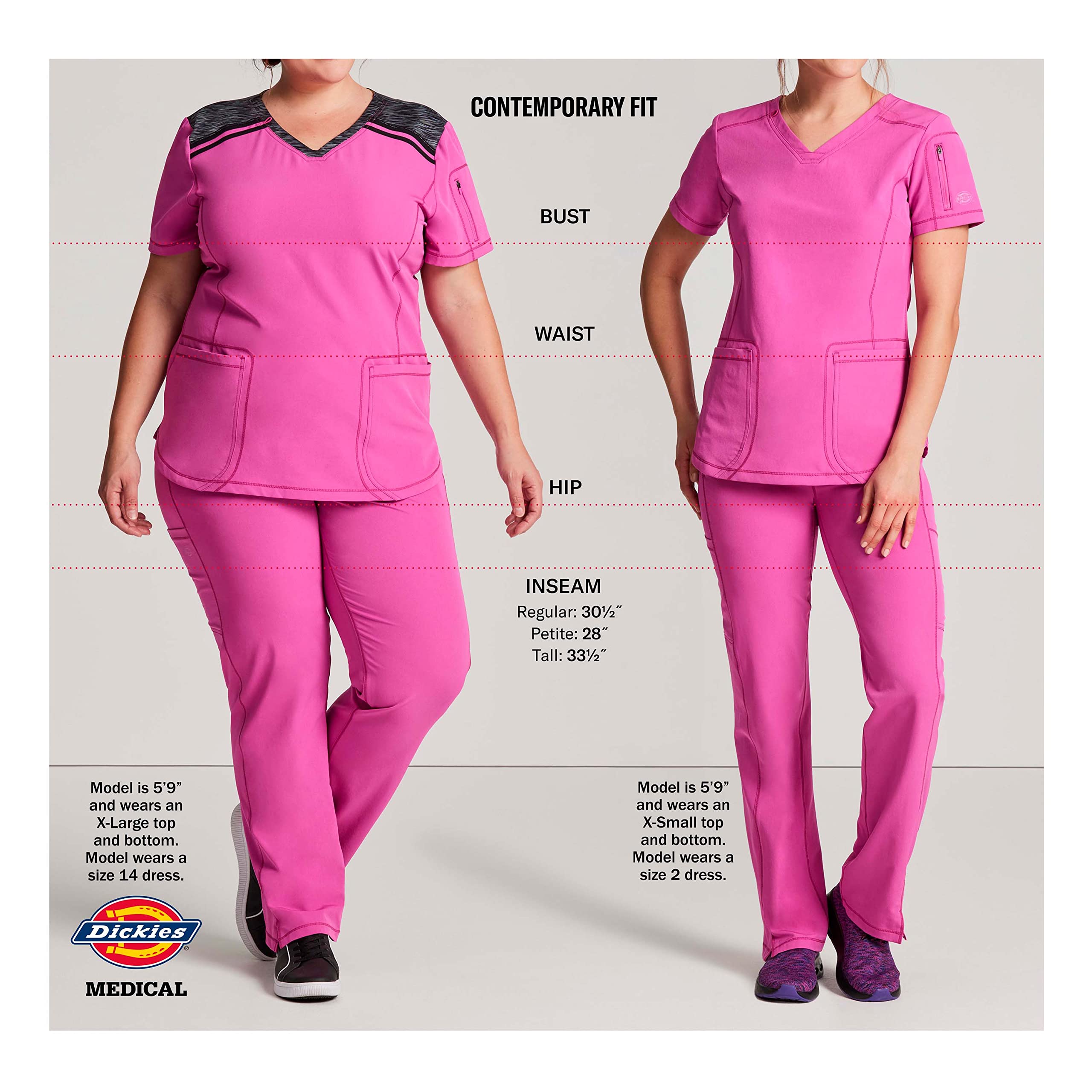 Dickies Women's Mock Wrap Top - Comfortable Workwear Blouse for Office & Business Casual | Perfect for Nursing, Healthcare & Professional Dress Codes