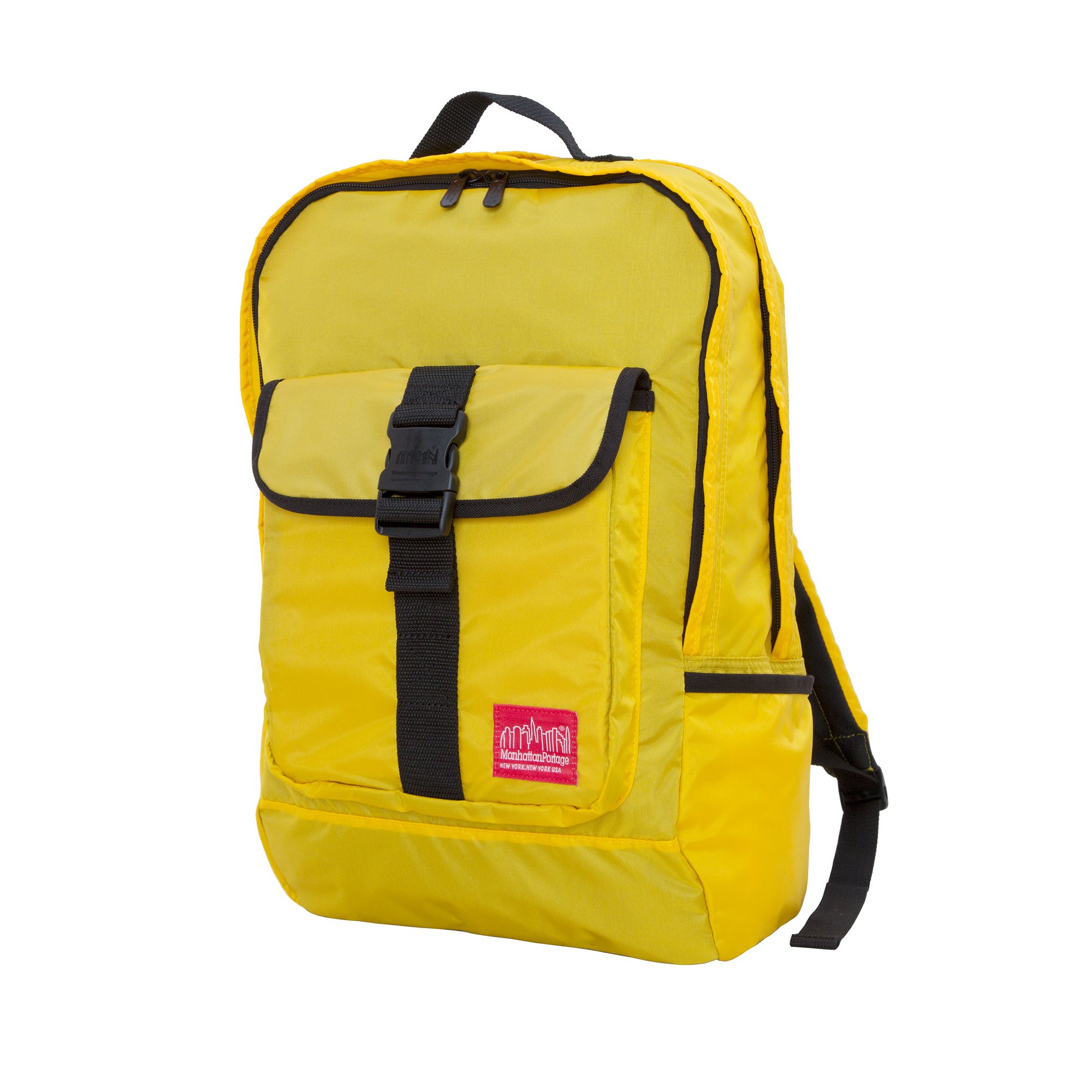 Manhattan Portage Cordura Lite Stuyvesant Backpack - Durable Lightweight Yellow Daypack for School, Work & Travel | Water-Resistant Laptop Backpack with Multiple Pockets